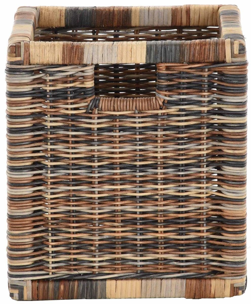 Krines Home Regalkorb Set/2 Regalkorb Aufbewahrungskorb geflochten Rattan (Quadratisch) (2-teiliges Set), Korbset Aufbewahrung Regal Schrankkorb Korb, ca. 28 x  – Bild 3 von 5