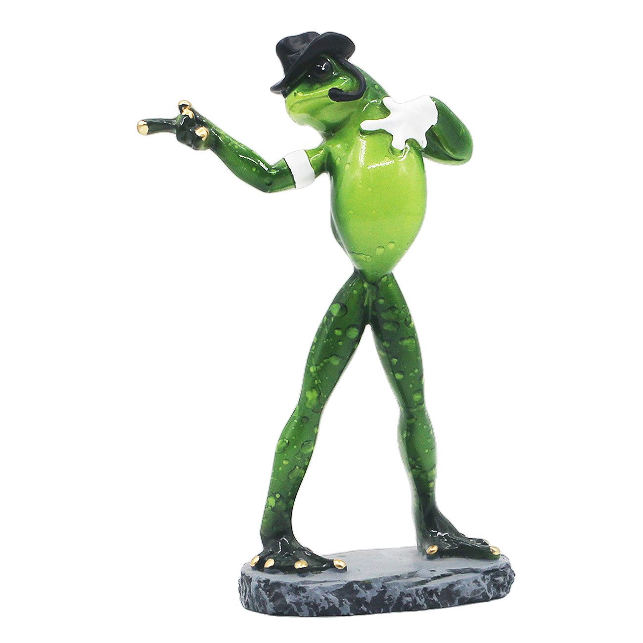 M-Diamant Dekoobjekt Dekorativer Yoga-Frosch aus grünem günstig online kaufen