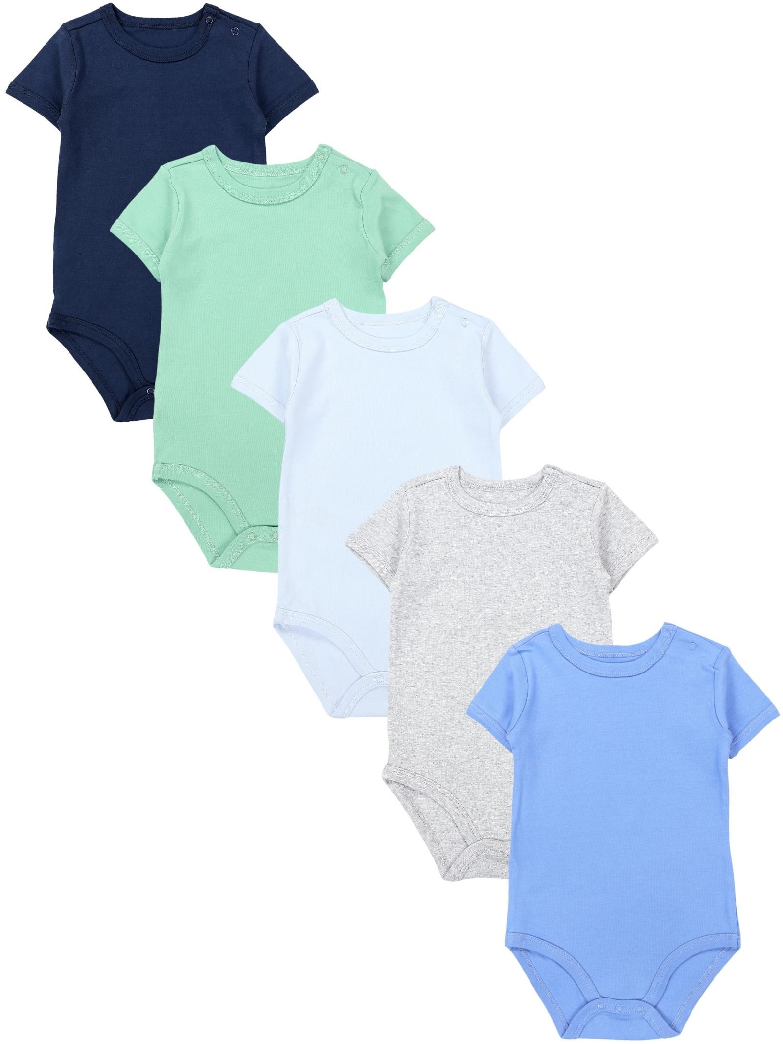 TupTam Kurzarmbody TupTam Jungen Baby Body Kurzarm in Unifarben - 5er Pack