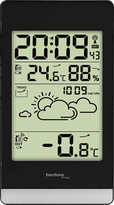 technoline WS 9132 Wetterstation (inklusive Außensender, Wettervorhersage mit Frostalarm)