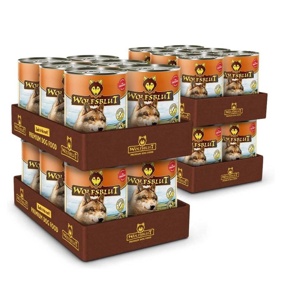 Wolfsblut Wide Plain Adult - hypoallergenes Nassfutter mit Pferd 24x395g, Nassfutter für: Hunde