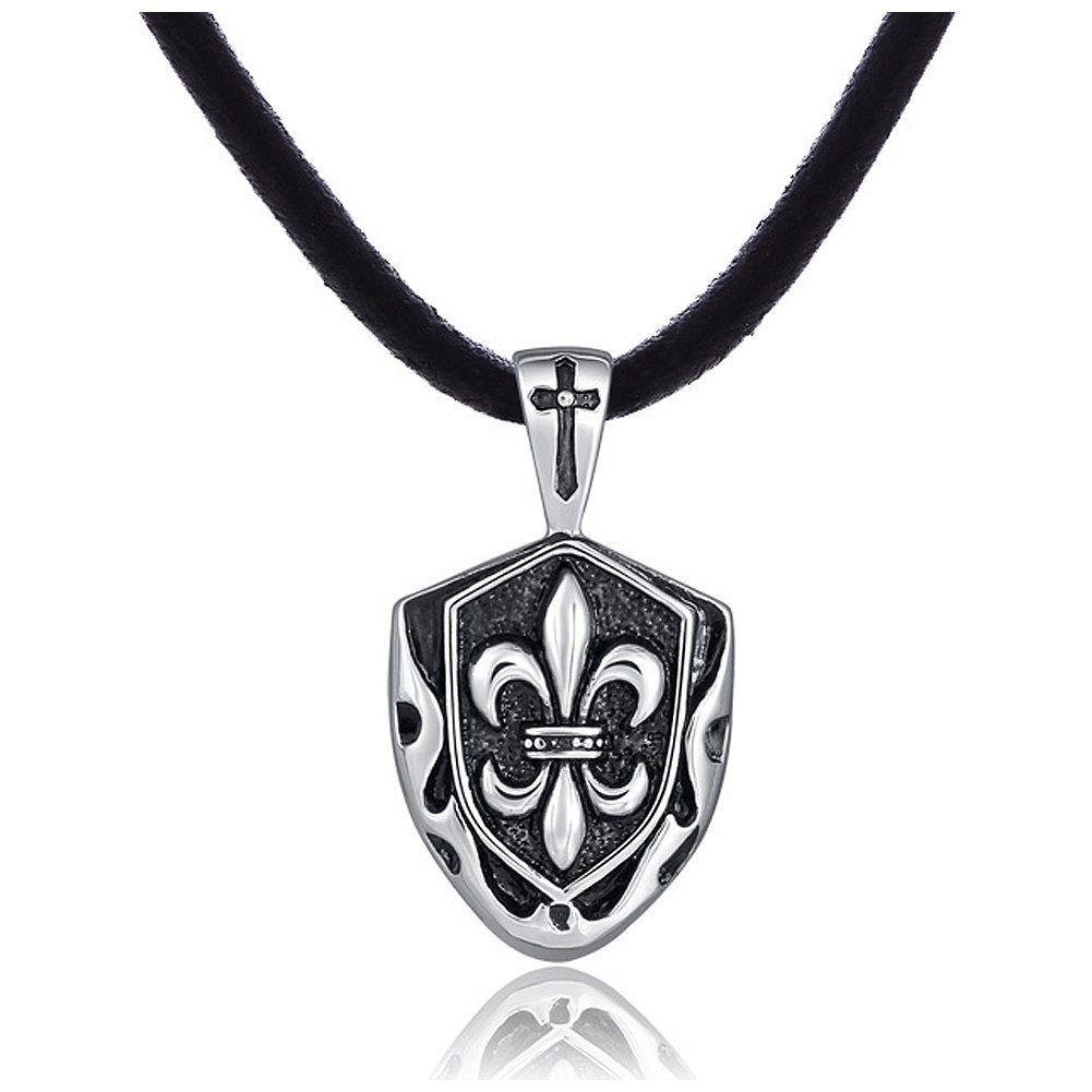 DonDon Kette mit Anhänger Lederkette Halskette günstig online kaufen