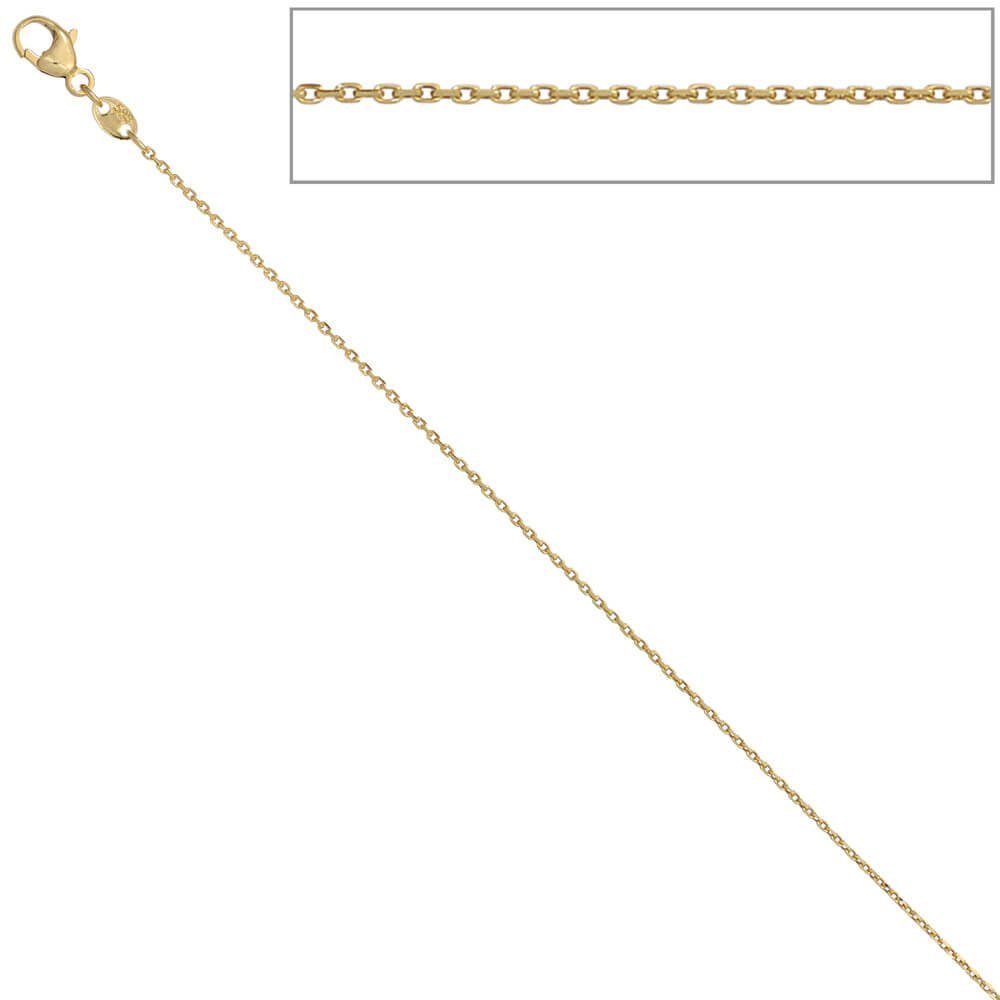 aus Halskette Ankerkette Gold 42cm Kette 0,6mm Krone Gelbgold Schmuck 585 Collier Goldkette