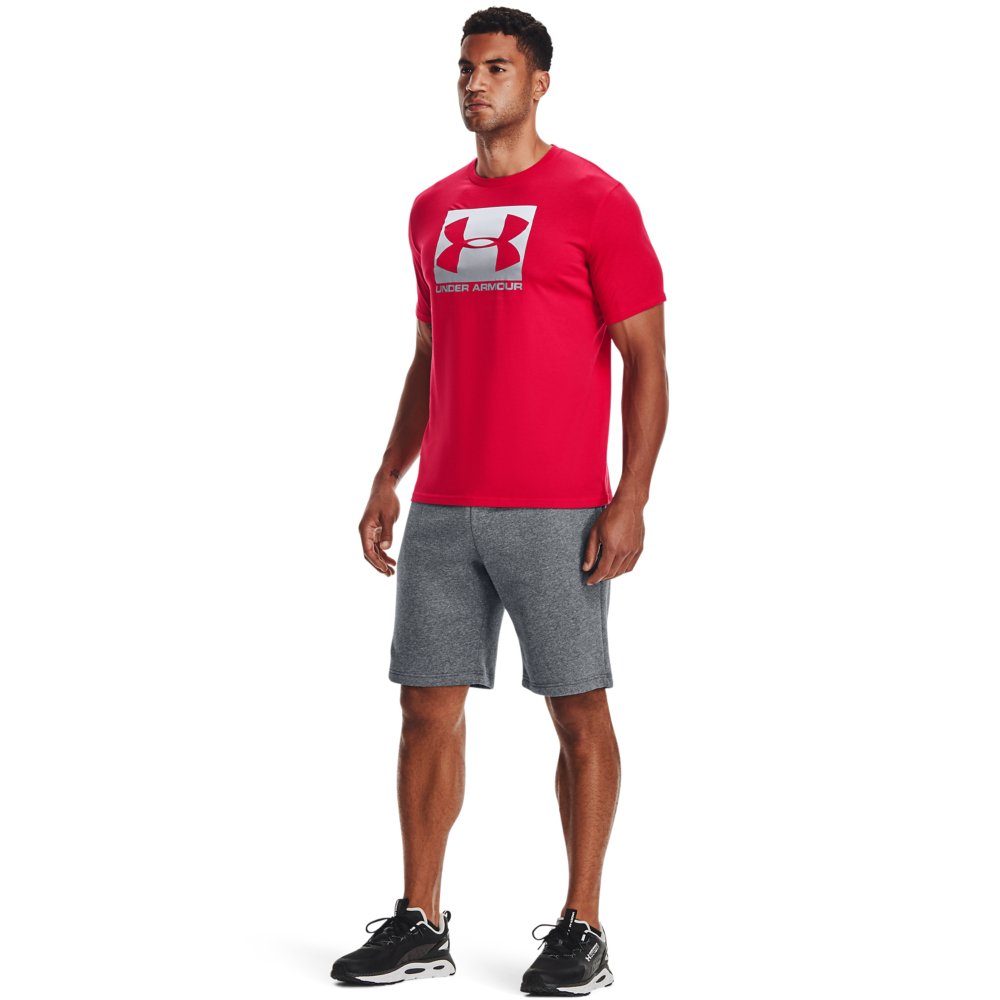 UA SHORT Armour® SPORTSTYLE BOXED T-Shirt Under rot-weiß SLEEVE
