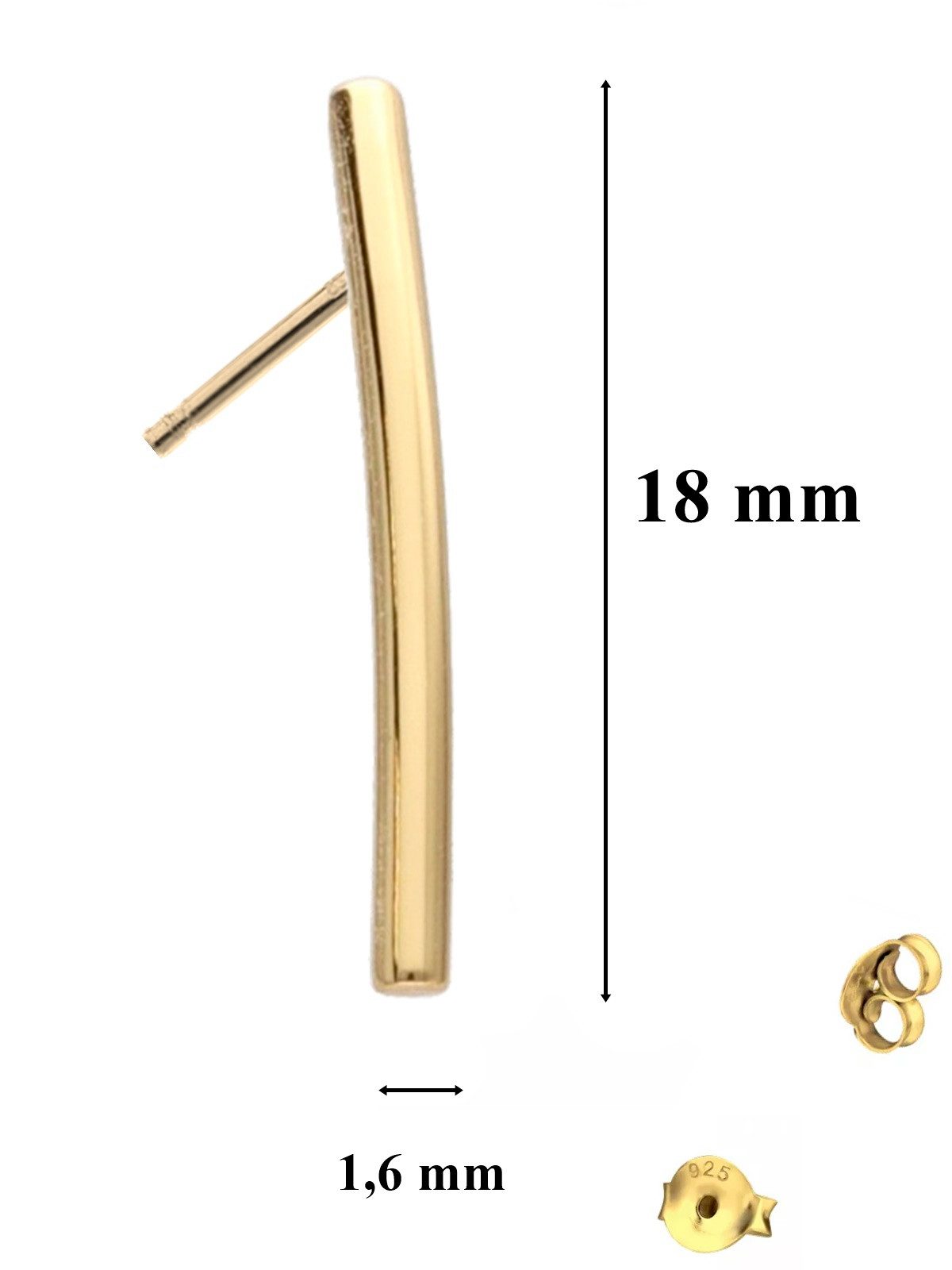 Goldene Hufeisen Paar Ohrstecker Stab Ohrringe günstig online kaufen