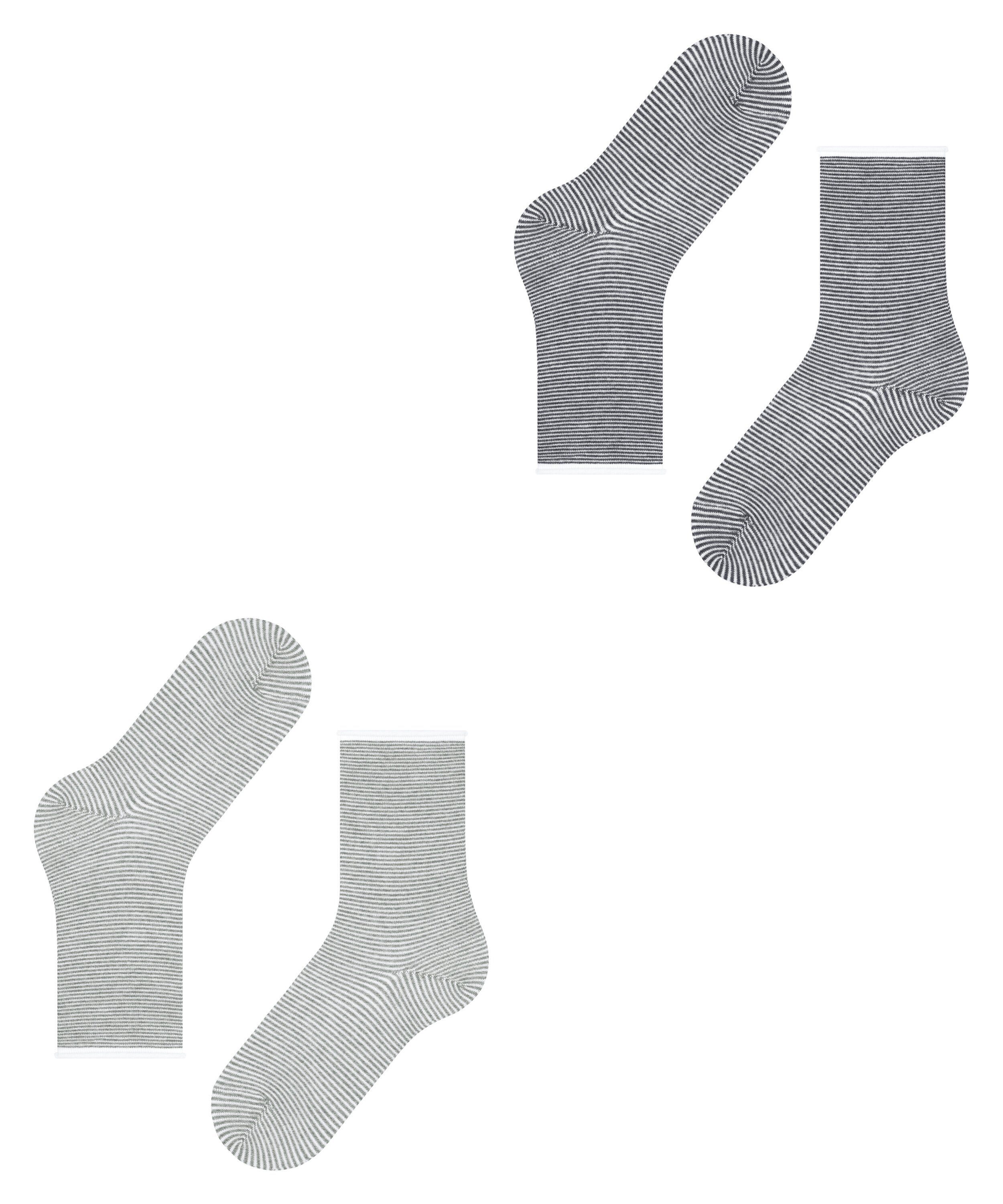 2-Pack (2-Paar) Allover (0010) Stripe sortiment Esprit Socken