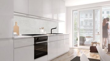 Stickerprofis Küchenrückwand WHITE NATURAL STONE, (Premium), 1,5mm, selbstklebend, hält auf besonders vielen Öberflächen