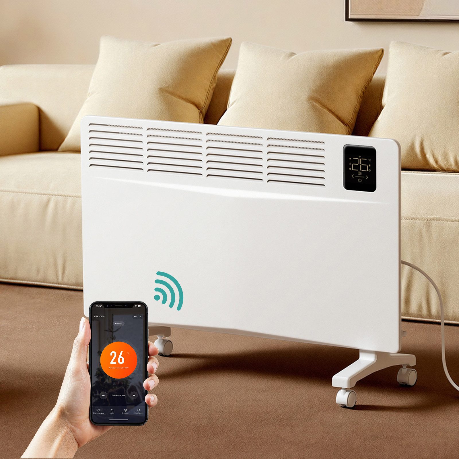 EMKE Elektro-Heizkörper 2000W Elektrisch Heizpaneel Elektro Heizkörper mit günstig online kaufen