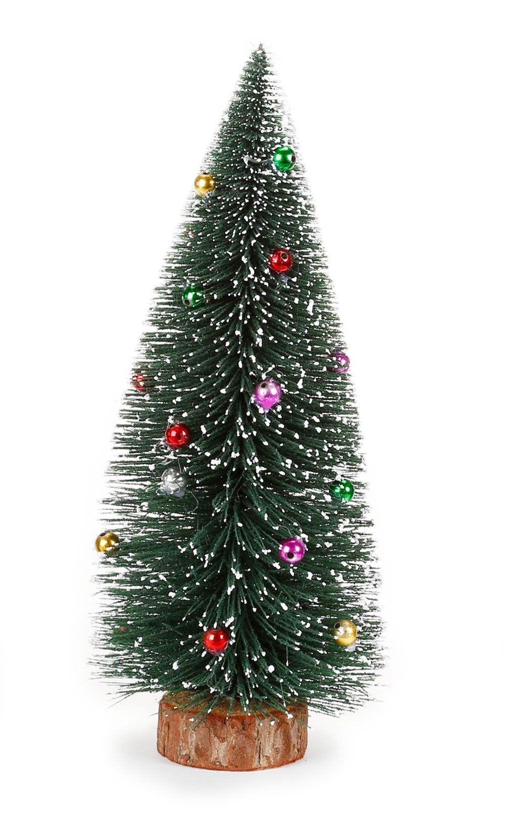 MAGIC by Inge Christbaumschmuck, Tannenbaum künstlich mit Schnee und Perlen 28cm grün / bunt