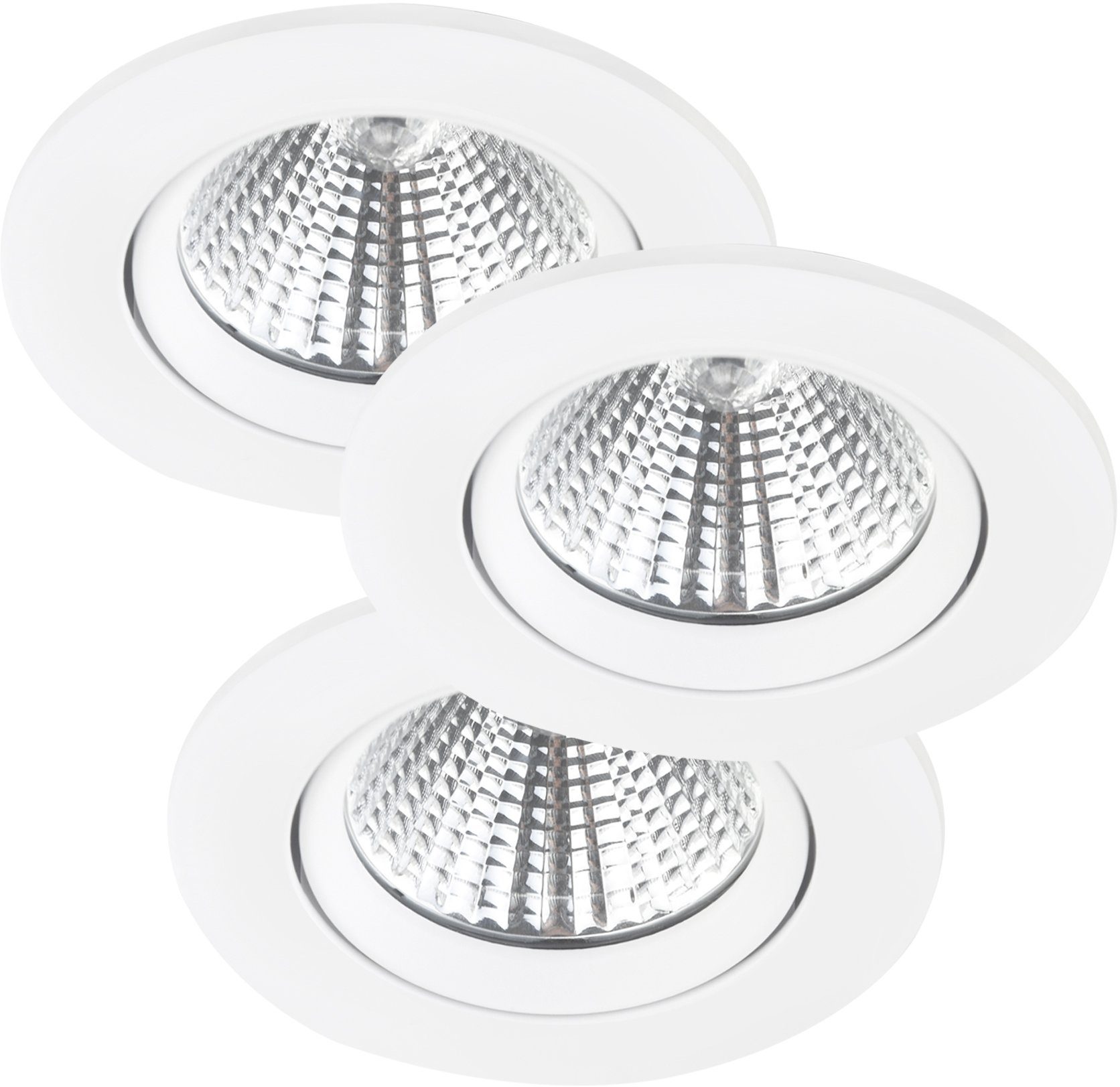 Nordlux LED Einbauleuchte Freemont, LED Set fest Warmweiß, integriert, 3er