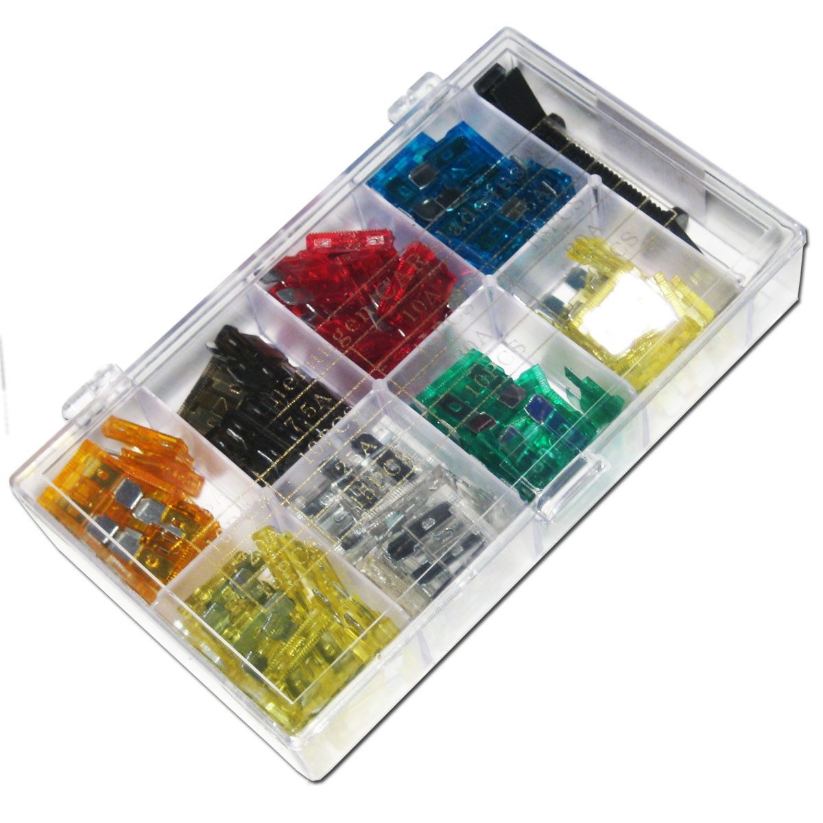 WENTRONIC Kfz-Sicherungshalter Sortiment Kfz Flachsteck Sicherungen 100teilig