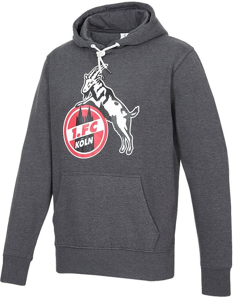 1. FC Köln Rundhalspullover Hoodie Basic Anthrazit