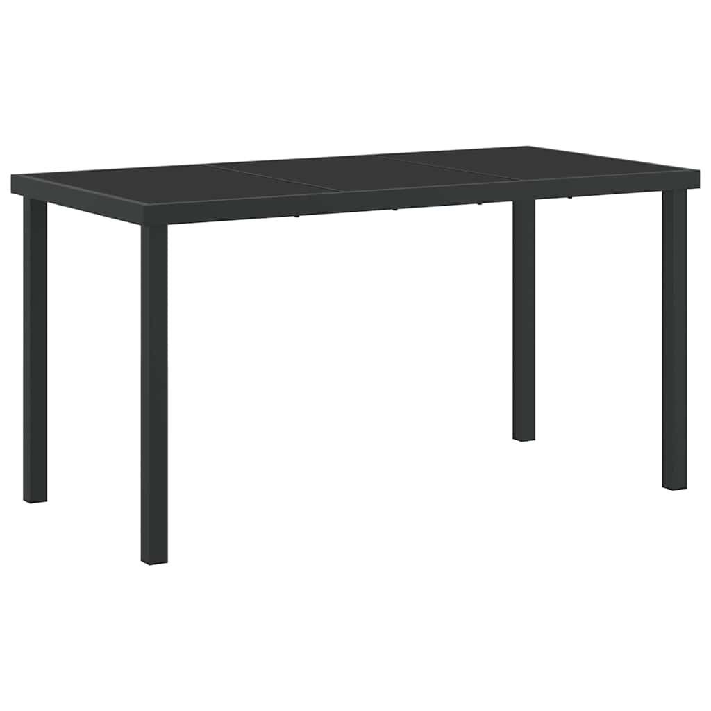 vidaXL Gartentisch Gartentisch Schwarz 140 x 70 x 73 cm Metall (1-St) günstig online kaufen