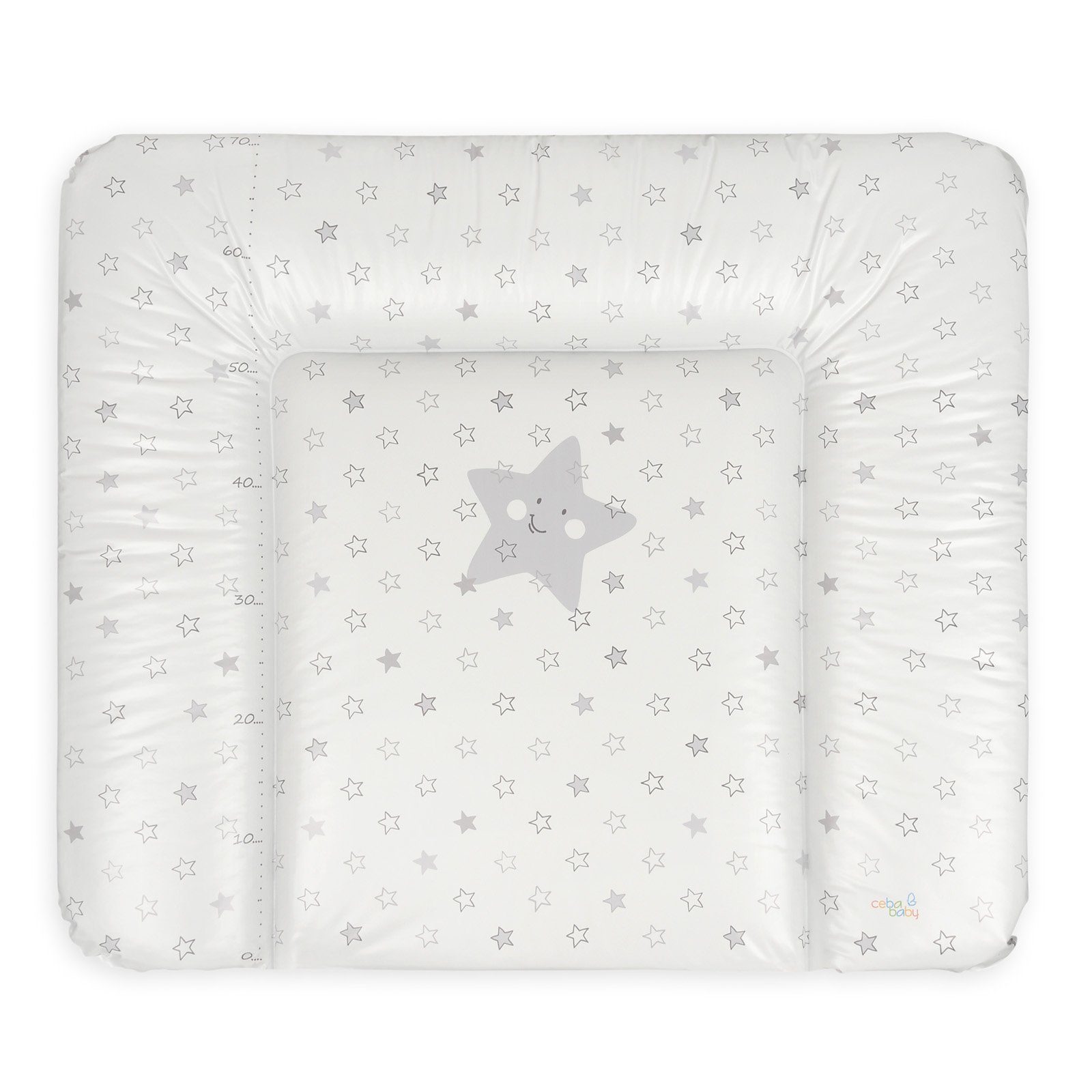 CEBA BABY Wickelauflage Grau Sterne, Weiche Wickelunterlage Abwaschbar