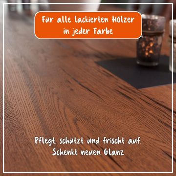 poliboy 2xMöbel Intensiv Pflege 500ml + Baumwoll Pflegetuch Möbelreiniger (Reinigung, Pflege und Schutz von Möbeln aus Holz - Made in Germany)