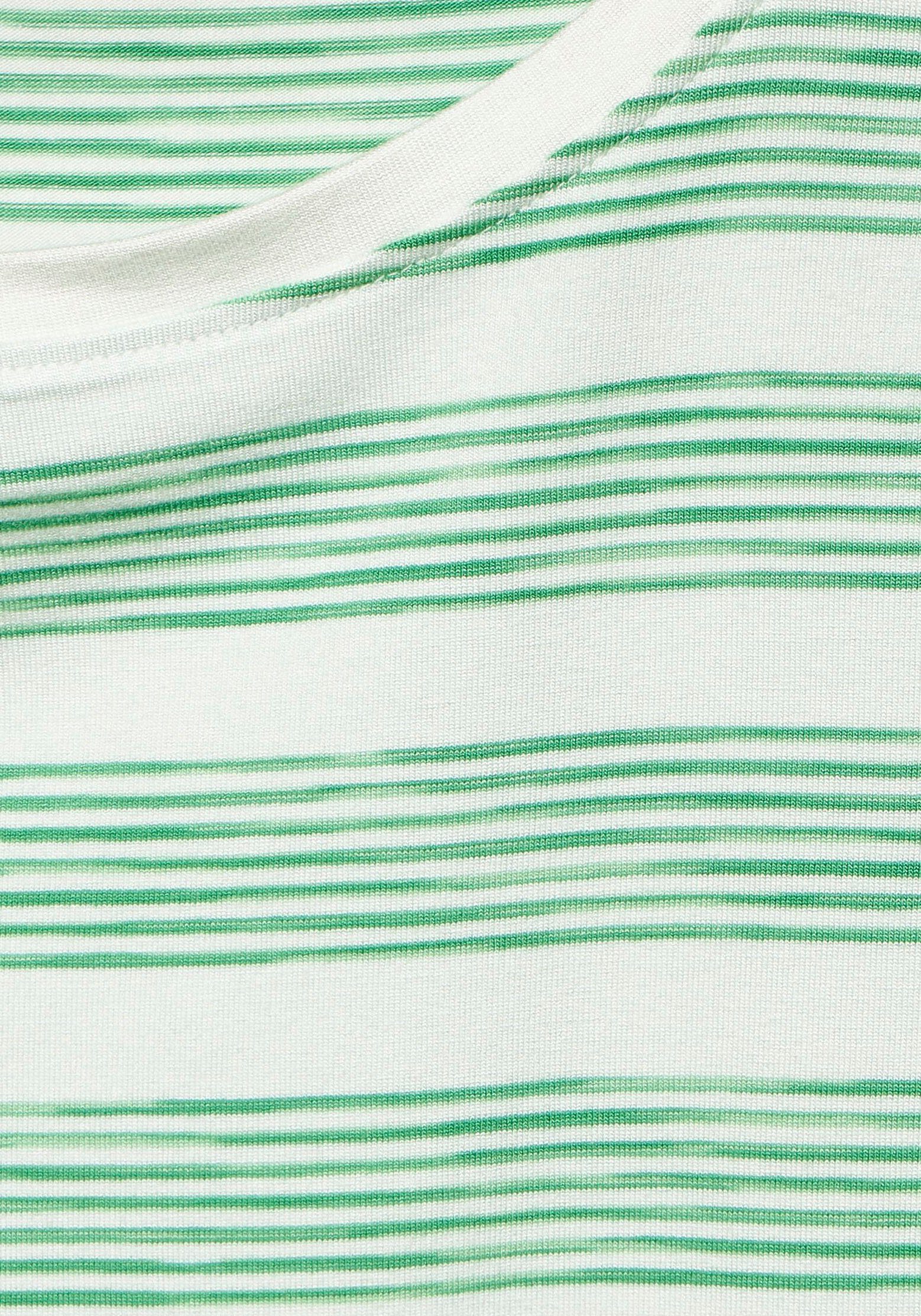 T-Shirt green/white Cecil fresh mit Schultern gerafften