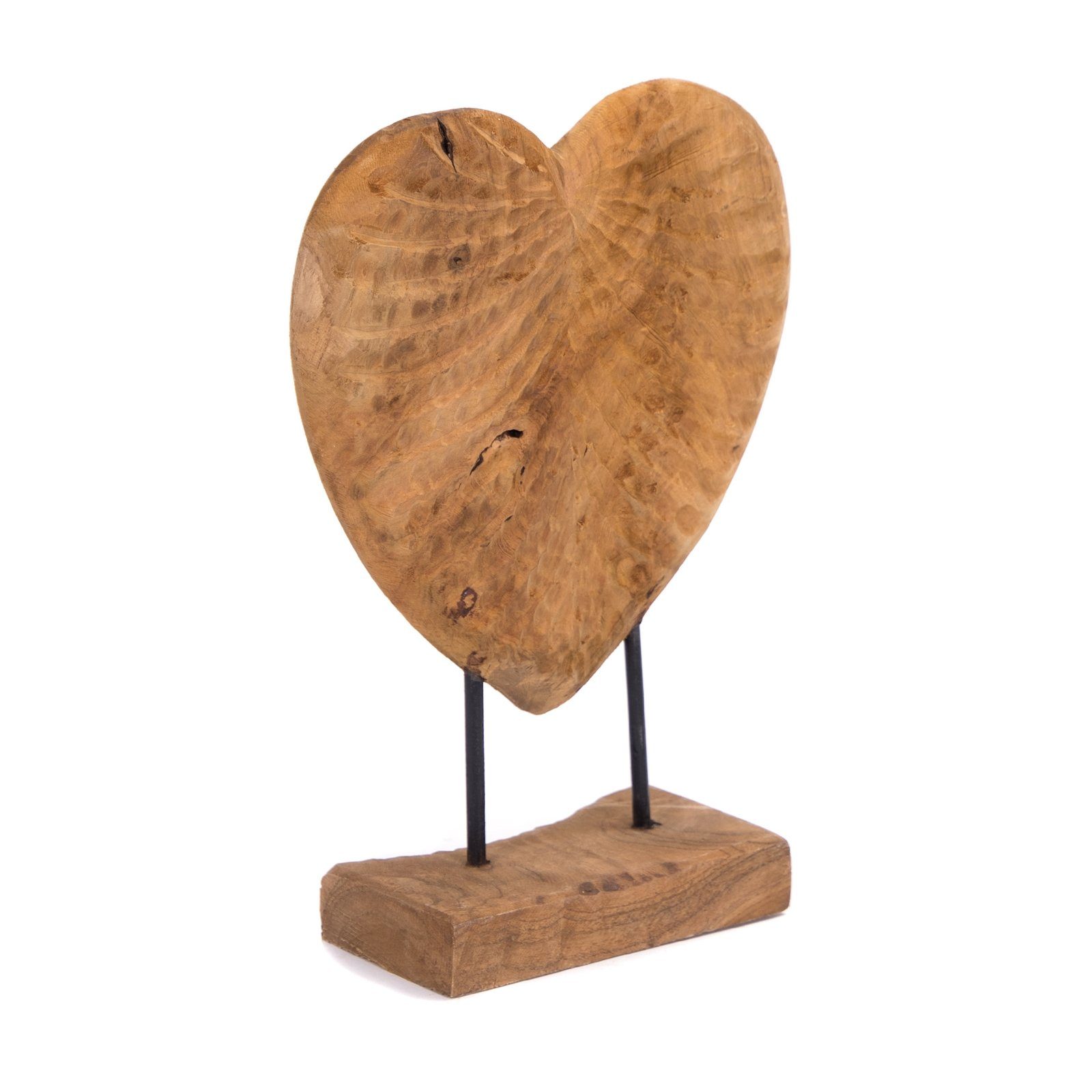 CREEDWOOD Skulptur HERZ FIGUR "LOVE", Holz, 36 cm, Herz Skulptur, Deko Aufsteller
