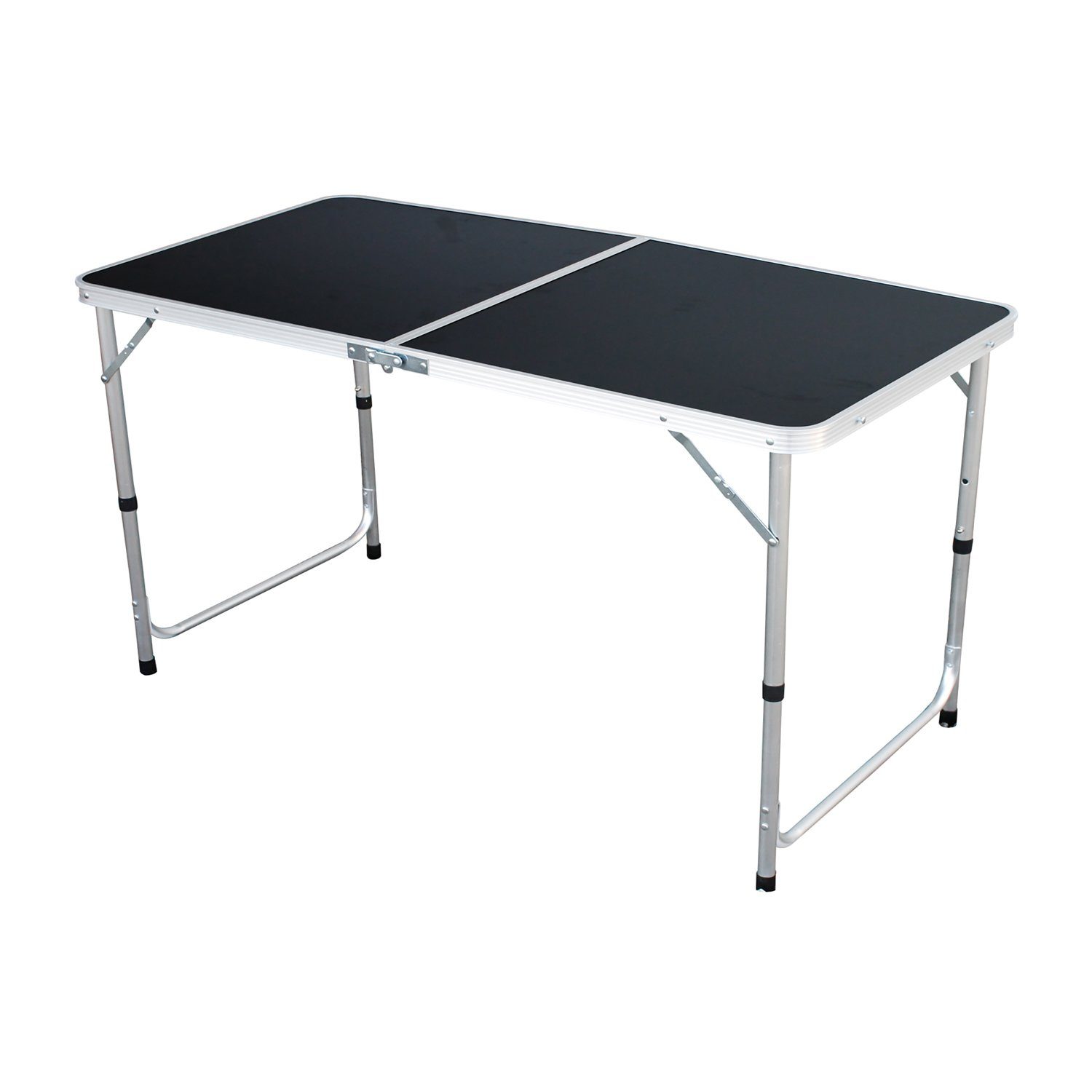 lila 120x60x58/70cm Mojawo 4-teiliges Black Alu Campingmöbel Essgruppe Set