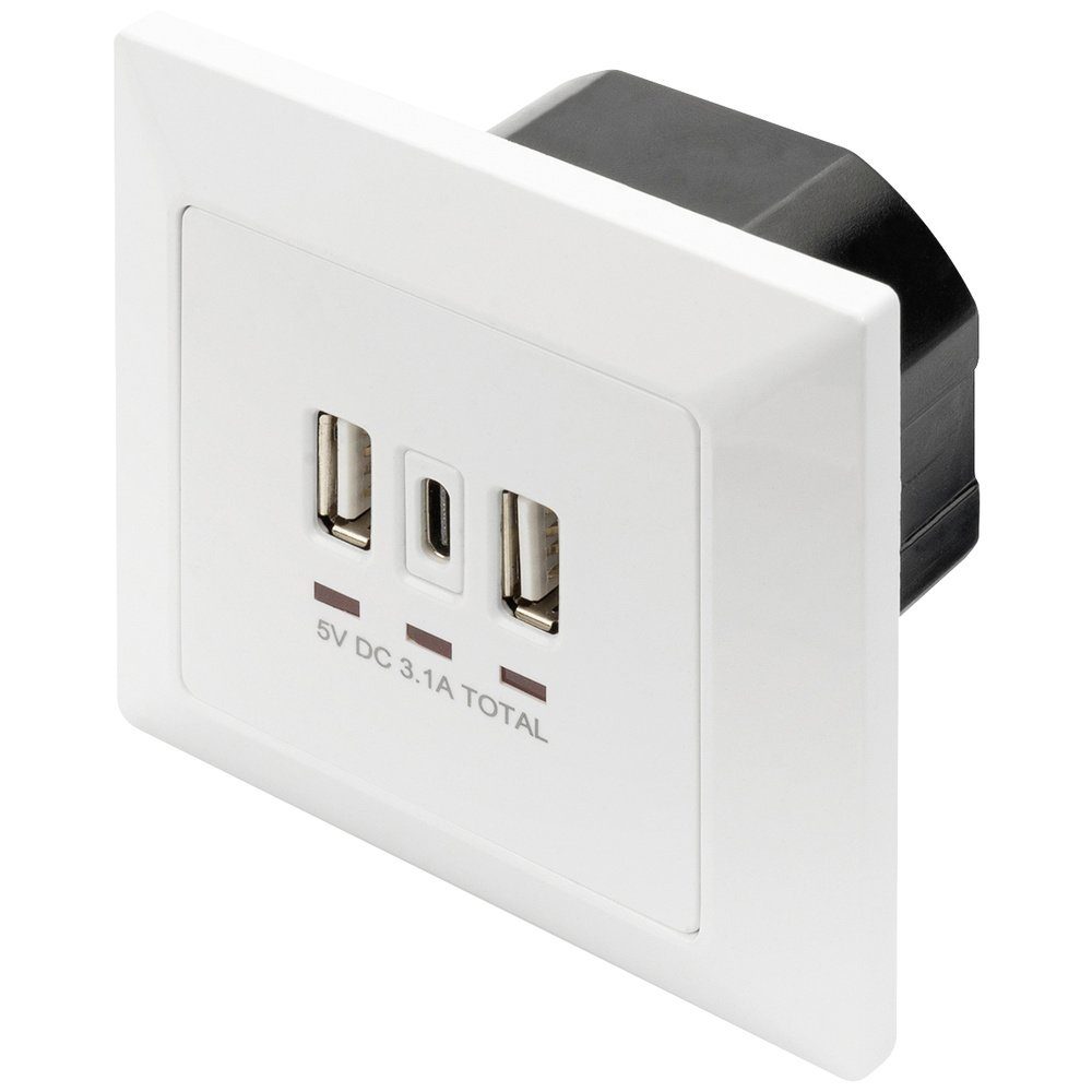 Digitus Steckdose Digitus DA-70618 USB-Ladesteckdose mit USB Weiß