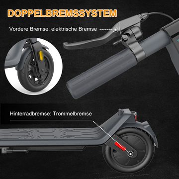 LEQISMART E-Scooter Cityroller,Doppelbremsen,Max 30km,bis100kg,ABE Cityroller,7800mAh, 350,00 W, 20,00 km/h, rutschfest;Zusammenklappbar