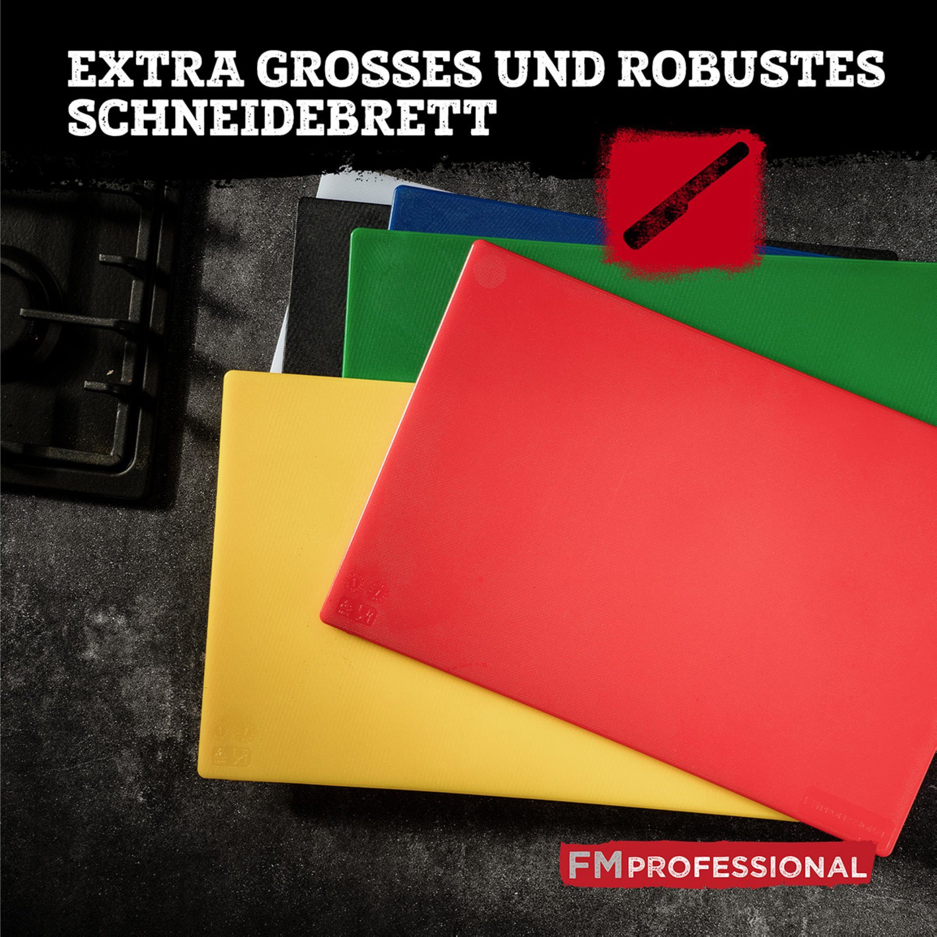 FMprofessional Schneidebrett Schneidebrett, Küchenbrett, Arbeitsbrett, Hackbrett