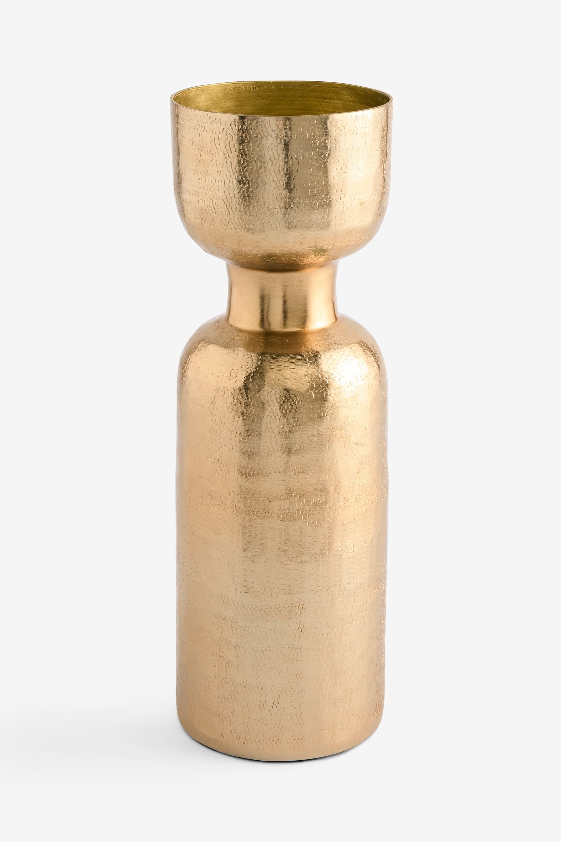 Next Dekovase Metallvase mit Hammerschlag, mittelgroß