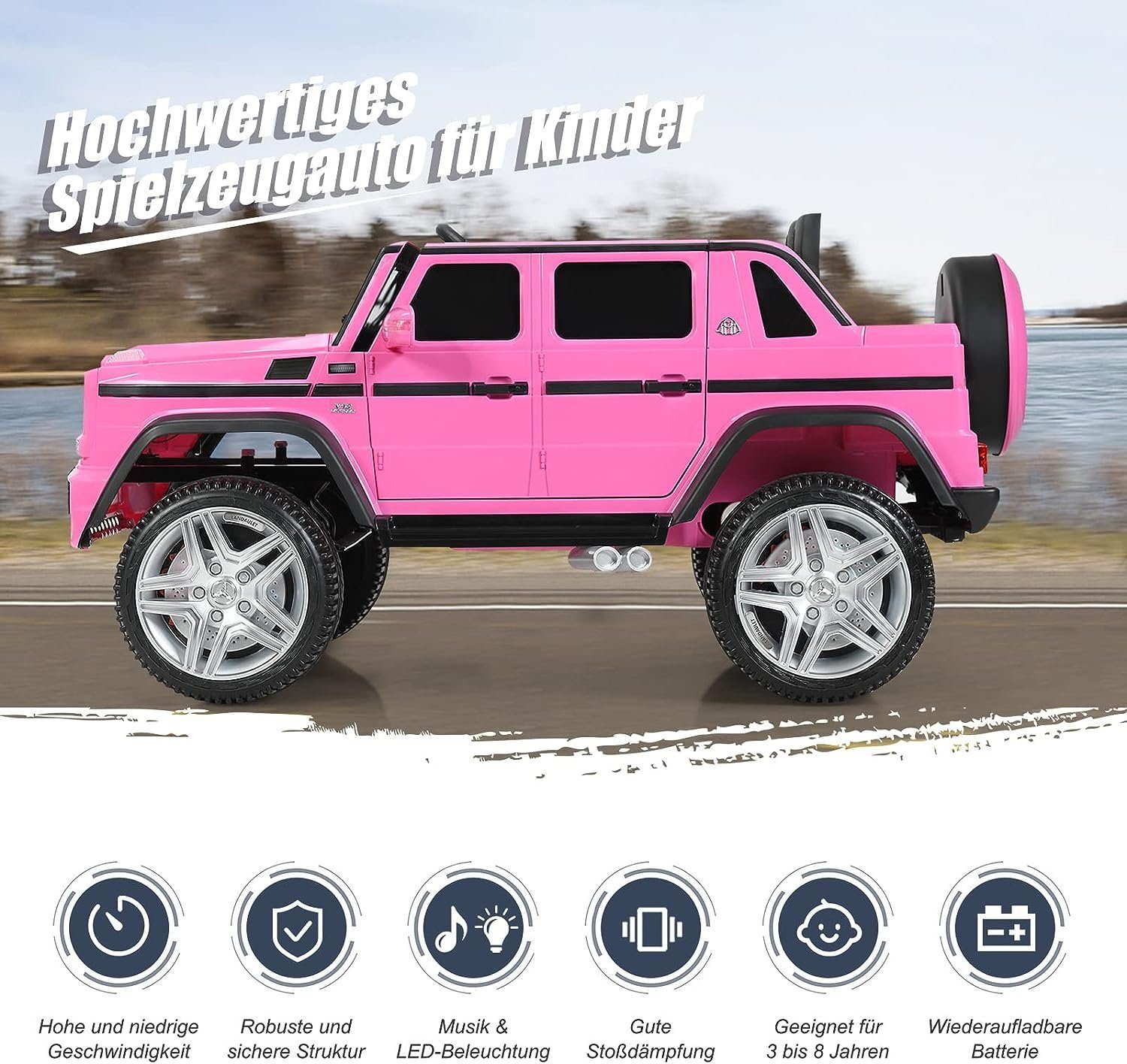 KOMFOTTEU Elektro-Kinderauto Mercedes-Benz, 2,5-5,5km/h, USB, MP3, LED-Lich günstig online kaufen