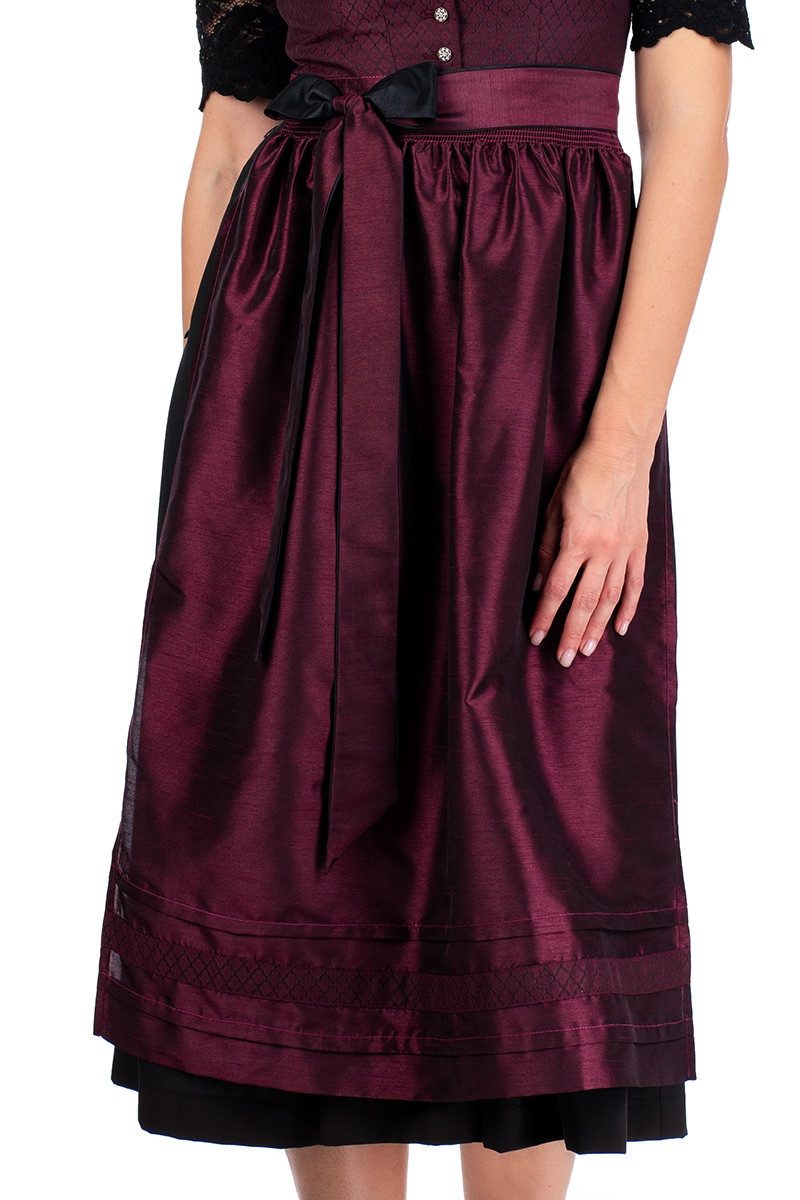 Spieth & Wensky Dirndl Dirndl lang 2tlg. - ELINA - dunkelrot