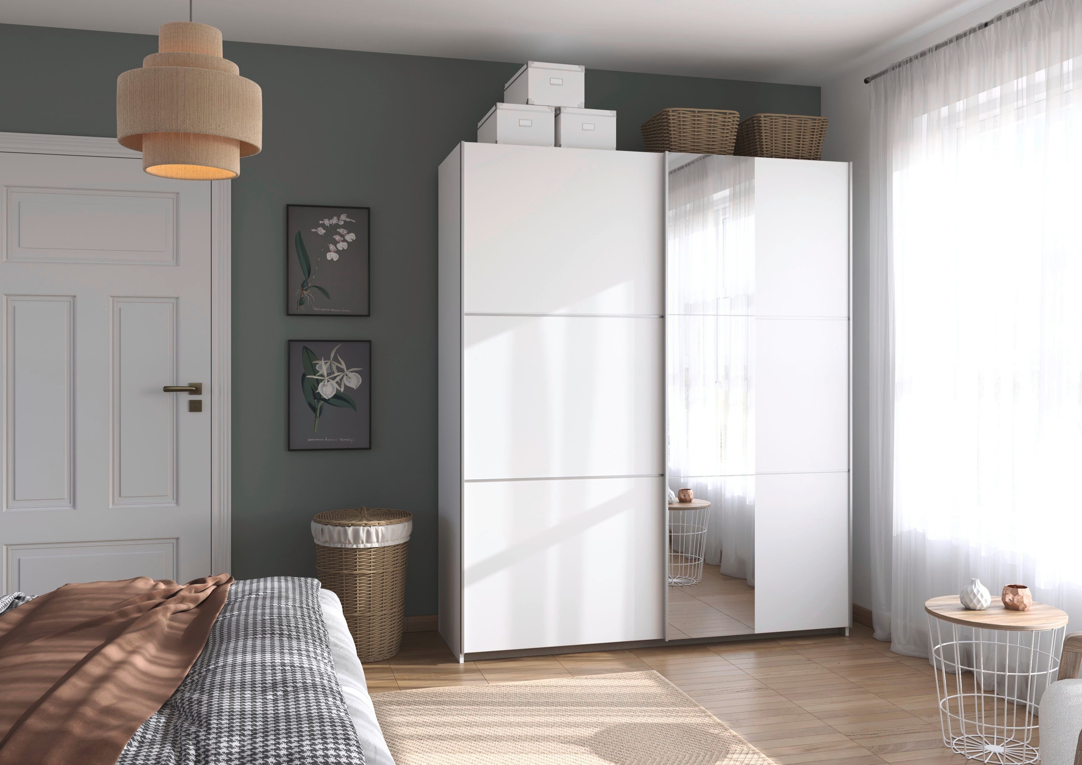 OTTO home Kleiderschrank Mehrzweckschrank Aktenschrank Möbel Mietswohnung TOPSELLER ASTANA (3 Ausstattungen BASIC/CLASSIC/PREMIUM (inkl. SOFT-CLOSE-FUNKTION) mit 3 Spiegelelementen, Metallgriffleisten alufarbig MADE IN GERMANY
