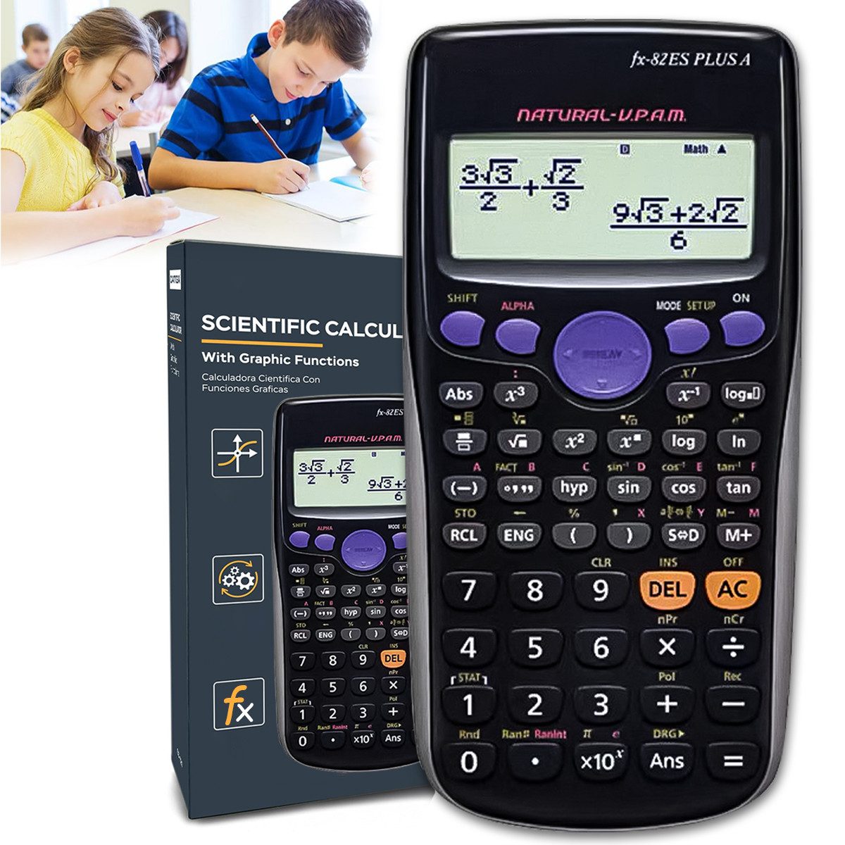 Taschenrechner Taschenrechner 240funktionen, 10 stelliges Display Lange Nutzungsdauer
