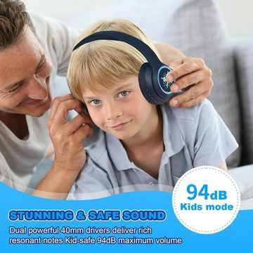 YUSONIC Maximal Bewegungsfreiheit Kinder-Kopfhörer (Faszinierendes, effiziente Kommunikation, universelle Kompatibilität, Kabellose Freiheit, Kindersicherheit Lautstärkebegrenzung, LED-Design)