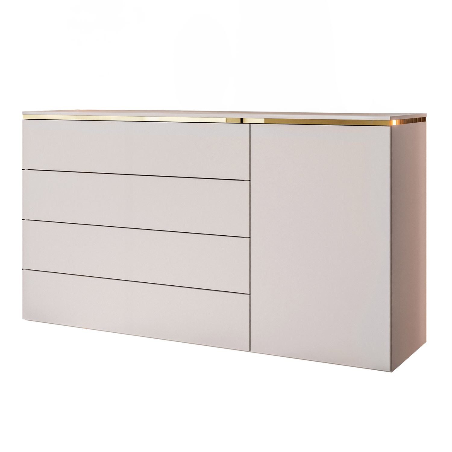 Lookway Kommode AURORA 4S1D Anrichte in KASCHMIR Schubladenschrank