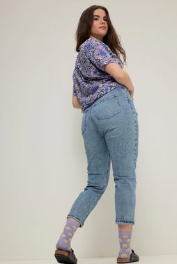 Studio Untold Funktionshose Mom-Jeans Color-Nähte 5-Pocket Elastikbund Zippfly