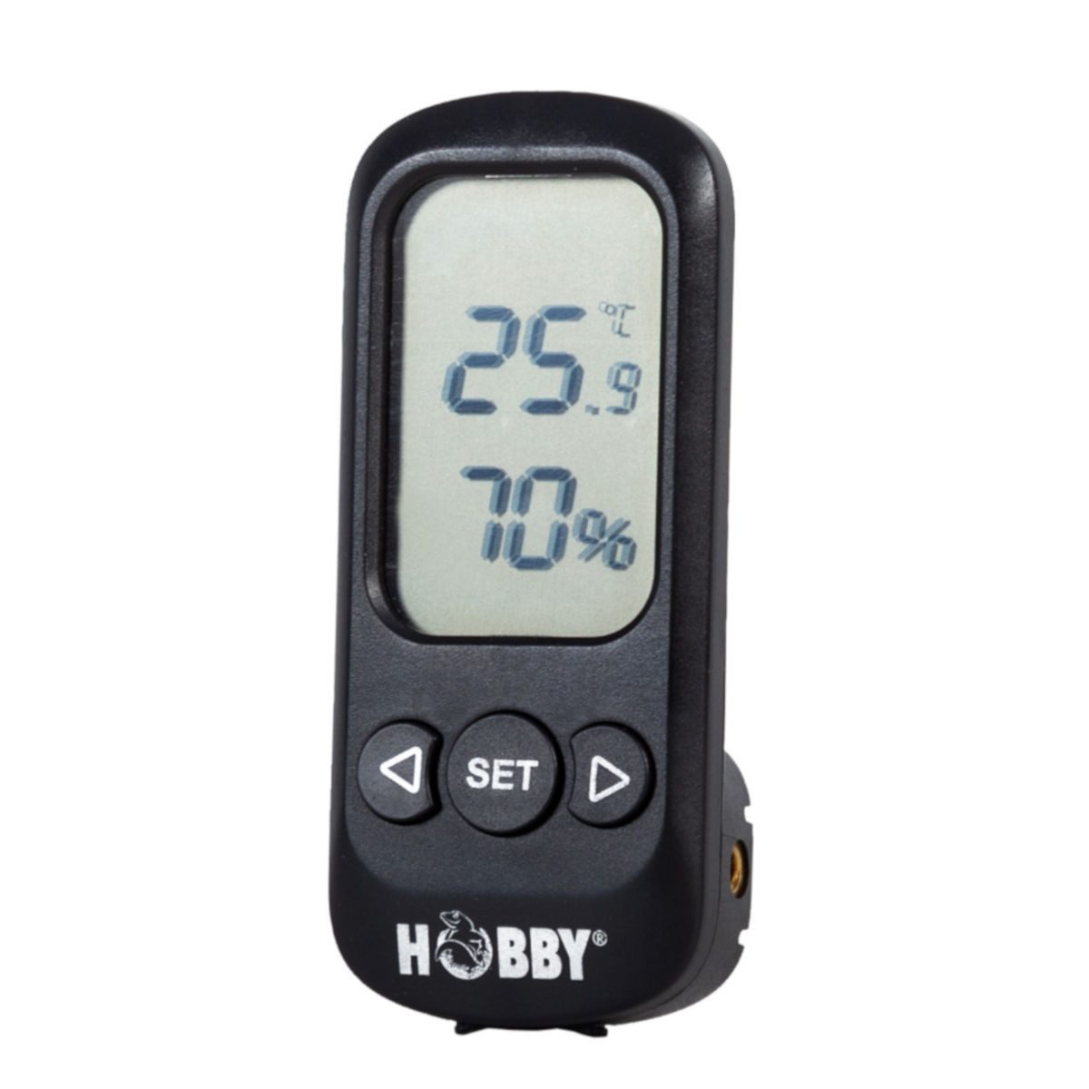 HOBBY Aquarienthermometer Terra Check, digitales Hygrometer / Thermometer mit Saugnapf