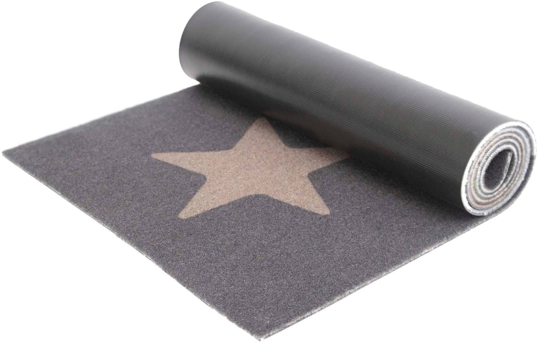 Küchenläufer STARS, Primaflor-Ideen in Textil, waschbar, Sterne, mm, Küche 6,5 rutschhemmend, Motiv Höhe: rechteckig