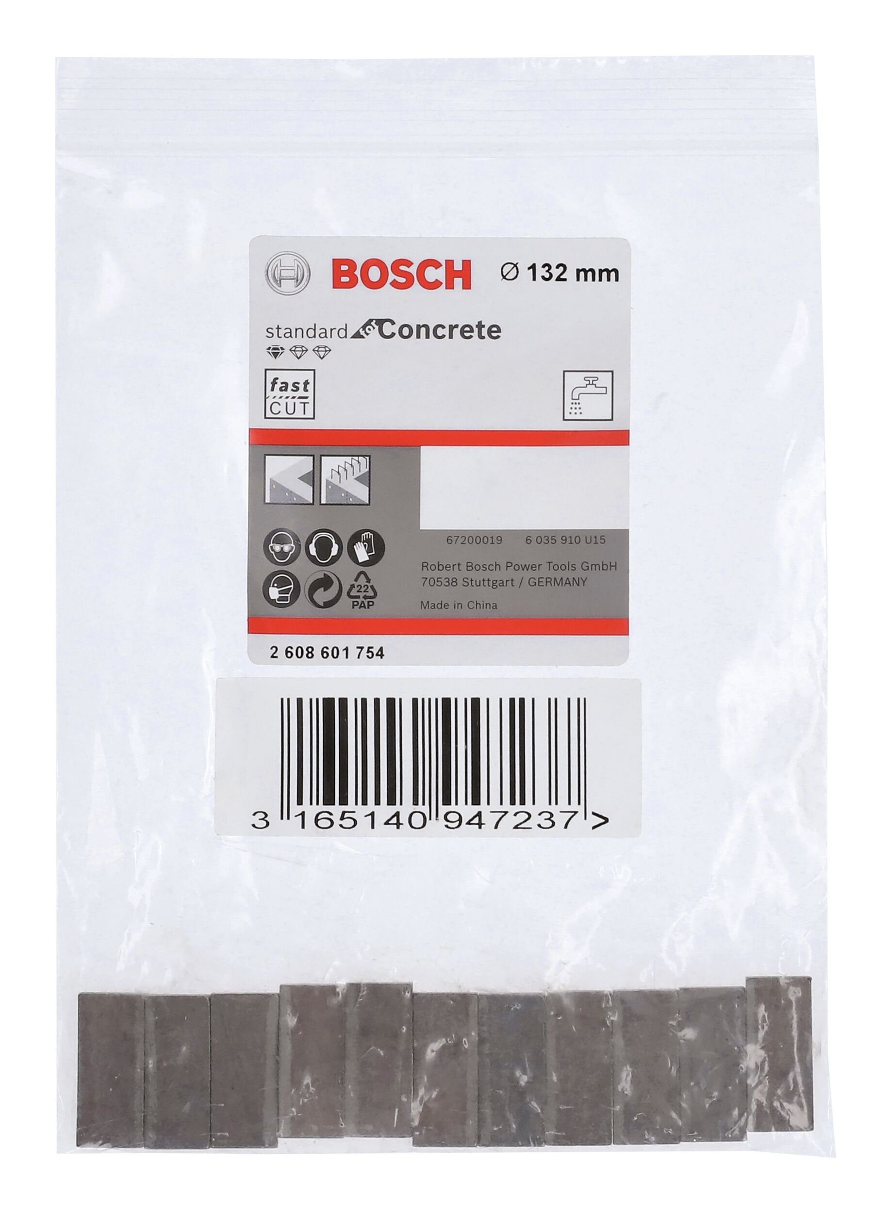 f. - BOSCH Segmente 11 Concrete 10 Diamantbohrkrone Bohrkrone, for Standard Segmente mm