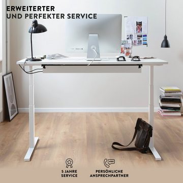 boho office® Schreibtisch Easydesk, elektrisch stufenlos höhenverstellbar in Weiß - Made in Denmark