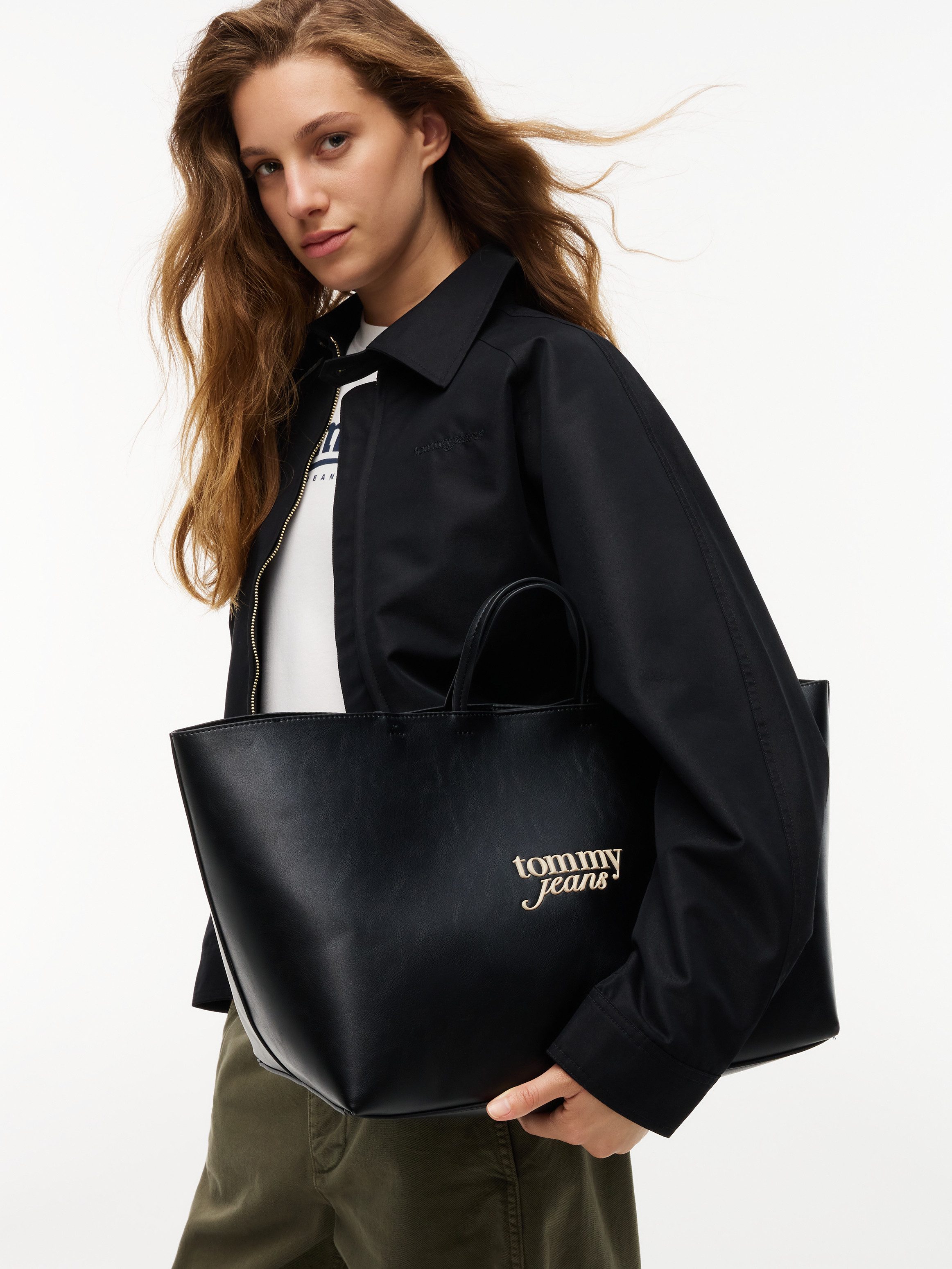 Tommy Jeans Shopper TJW MUST TOTE, Tragetasche, Umhängetasche, Schultertasche mit doppelten Tragegriffen
