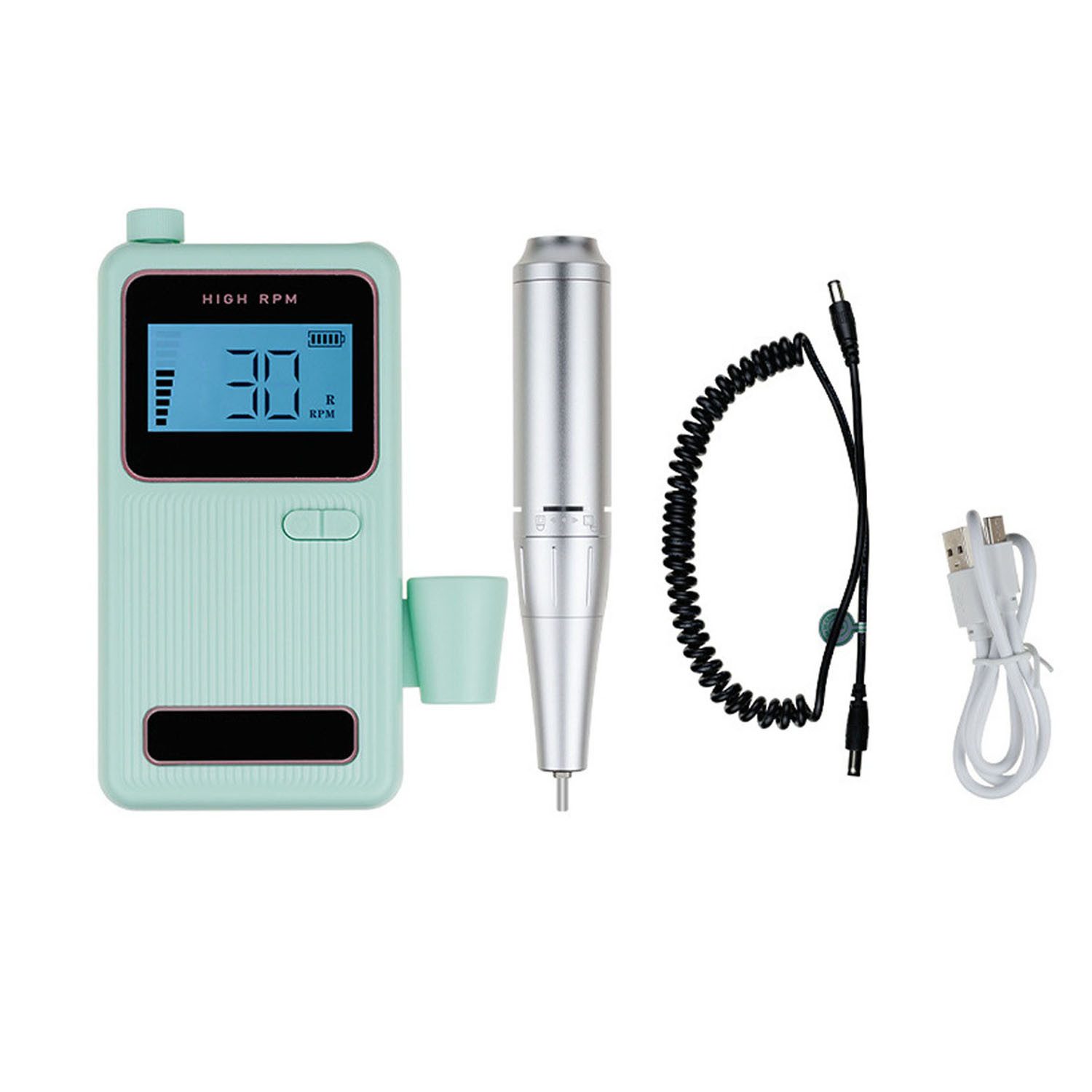 FELIXLEO Maniküre-Pediküre-Set Подпилка ногтей Professionelle Kabellose Elektrische Nagelbohrermit Bits, 1-tlg.