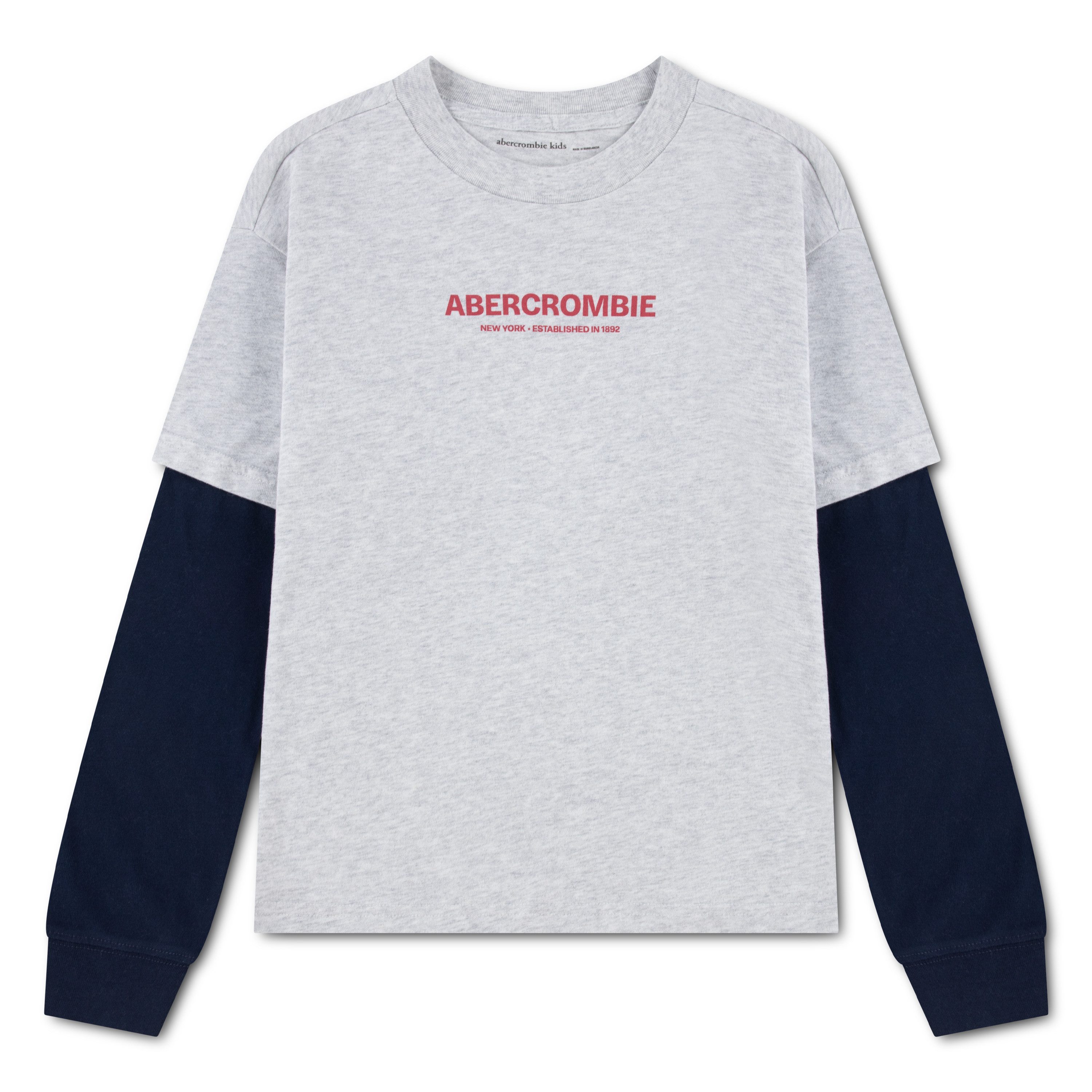 Abercrombie Kids Langarmshirt AFB GRAPHIC 2FER TEE Sweater / farblich abgesetzte Ärmel und Druck / für Boys