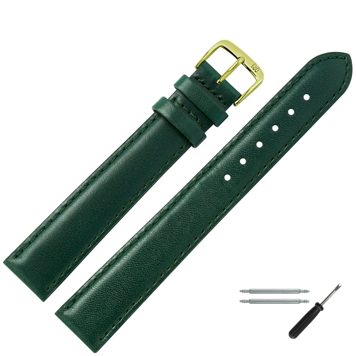 MARBURGER Uhrenarmband 26mm Leder XL Extra Lang