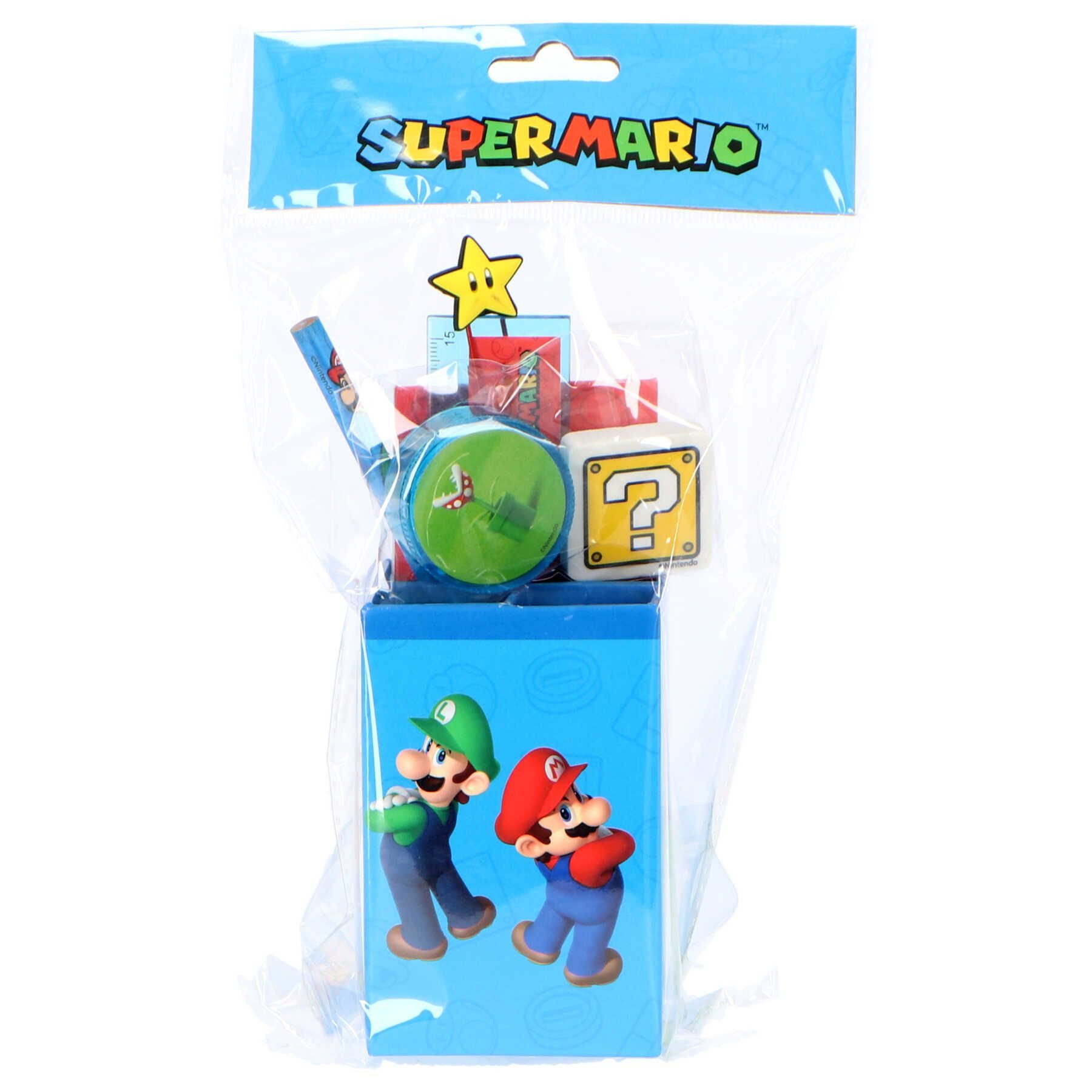 Super Mario Federmäppchen Super Mario Federtasche Gefüllter Köcher mit Schreibutensilien