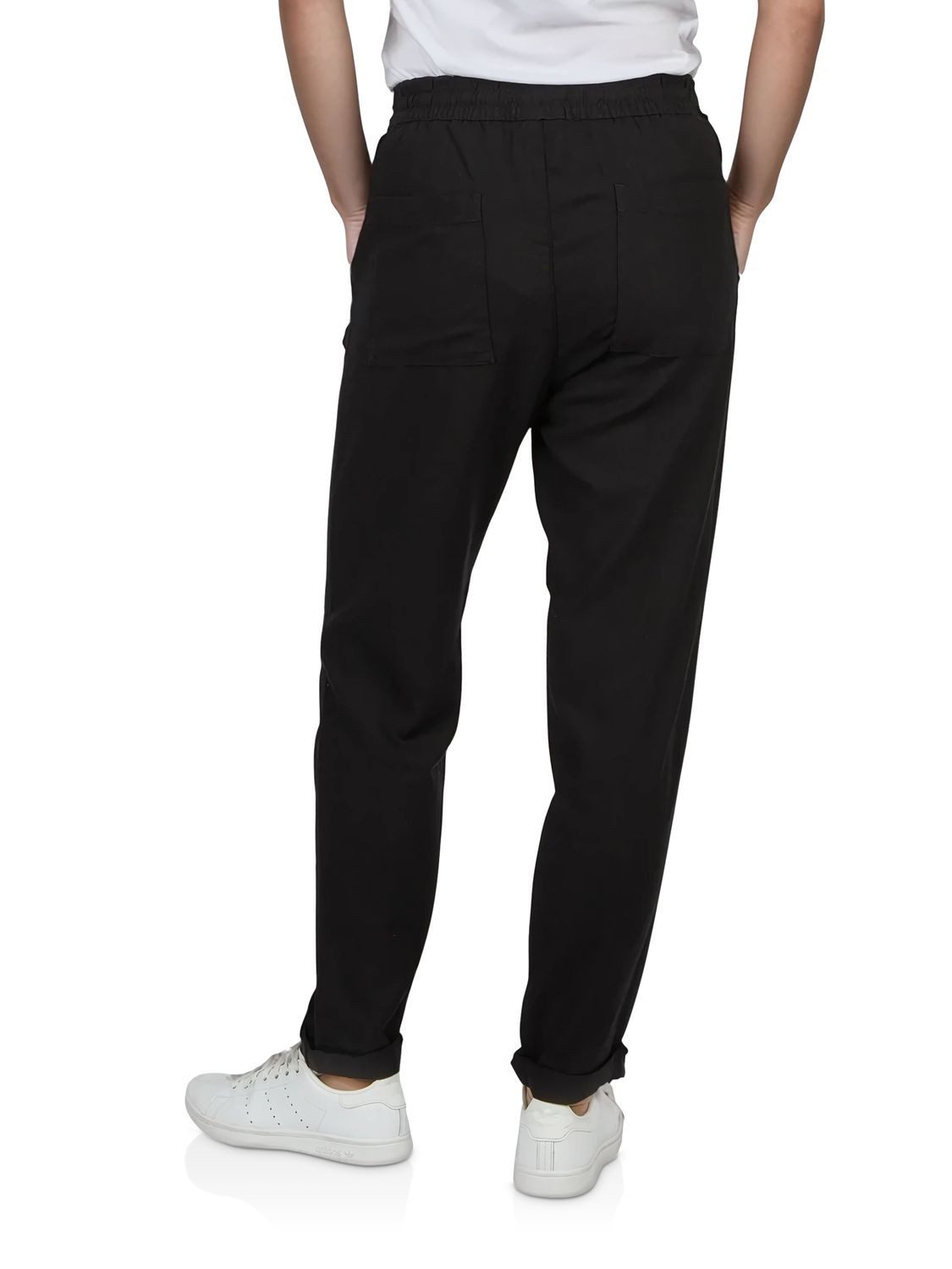 DENIMFY Chinohose Damen Leinenhose DFLinda Regular Fit Sommer Freizeithose mit Taschen