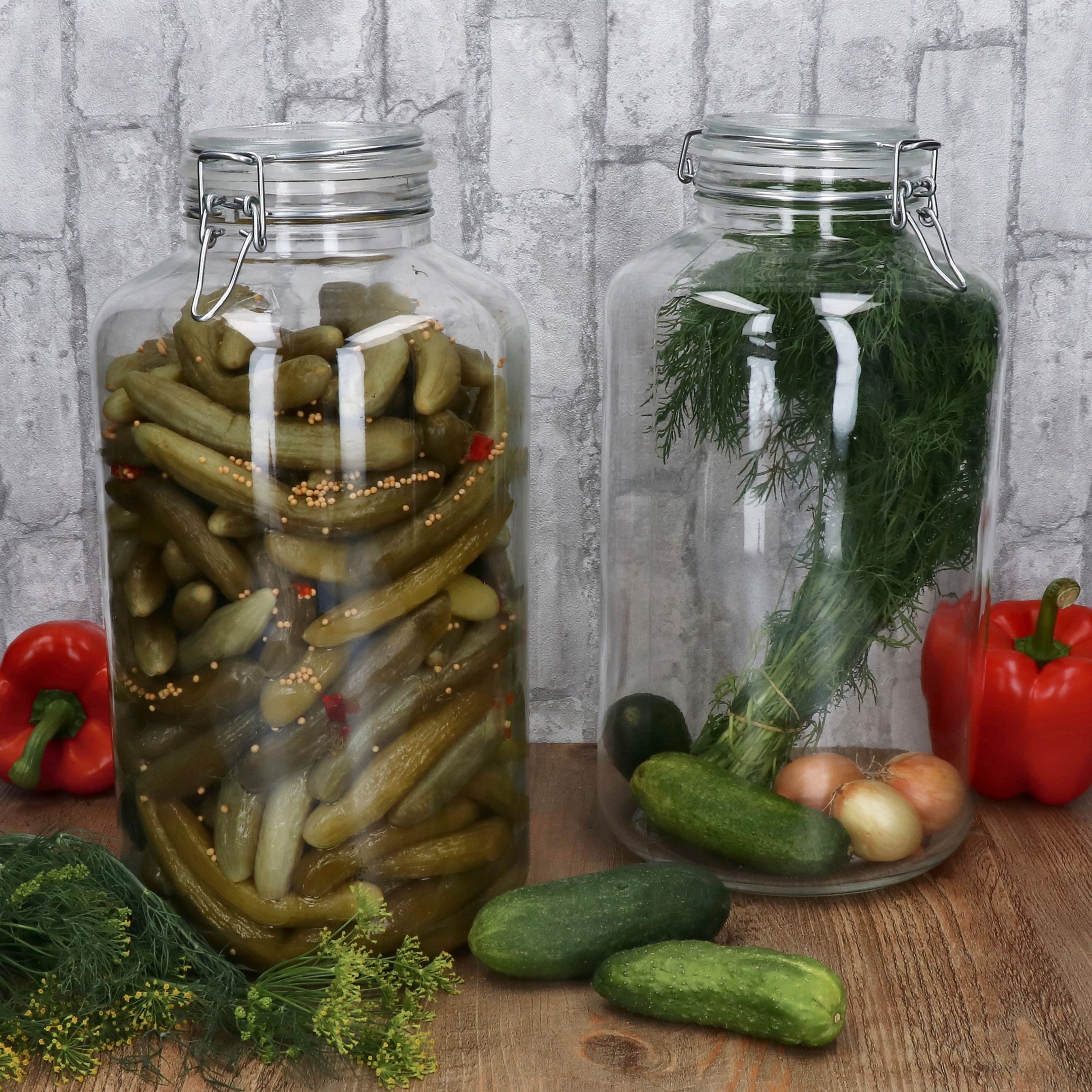 MamboCat Vorratsglas 2x NORMA Vorratsglas 6L aus Glas mit Bügelverschluss Einmachgläser, Glas