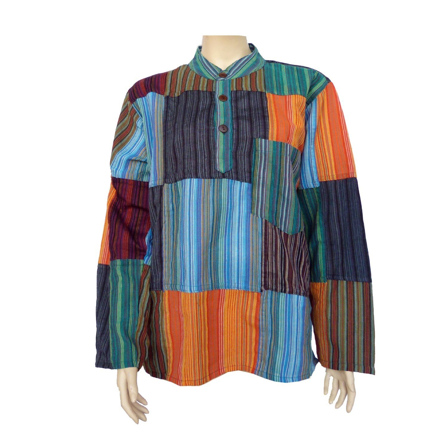 SIMANDRA Langarmhemd Patchwork Hemd Bash günstig online kaufen