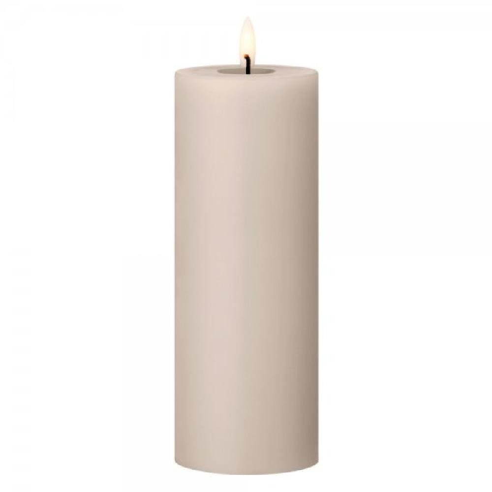 ester & erik LED-Kerze LED Blockkerze Linen Grey (20cm)