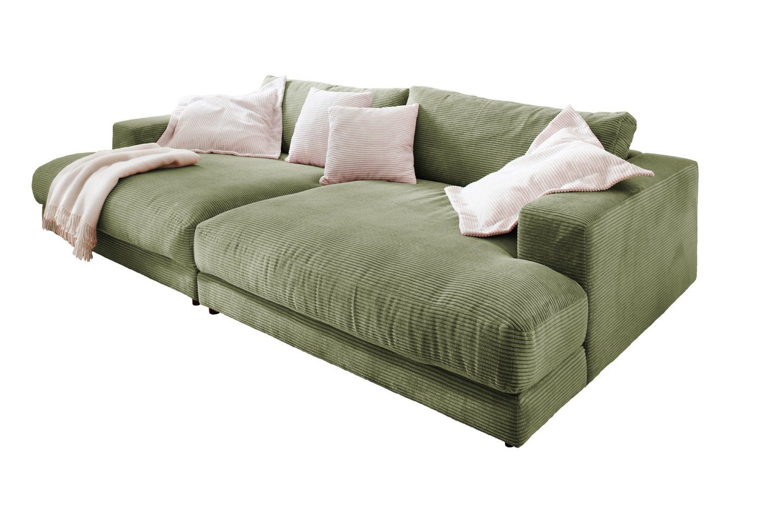 Stoff Sofa KAWOLA verschiedene MADELINE, od. Farben Big-Sofa Cord