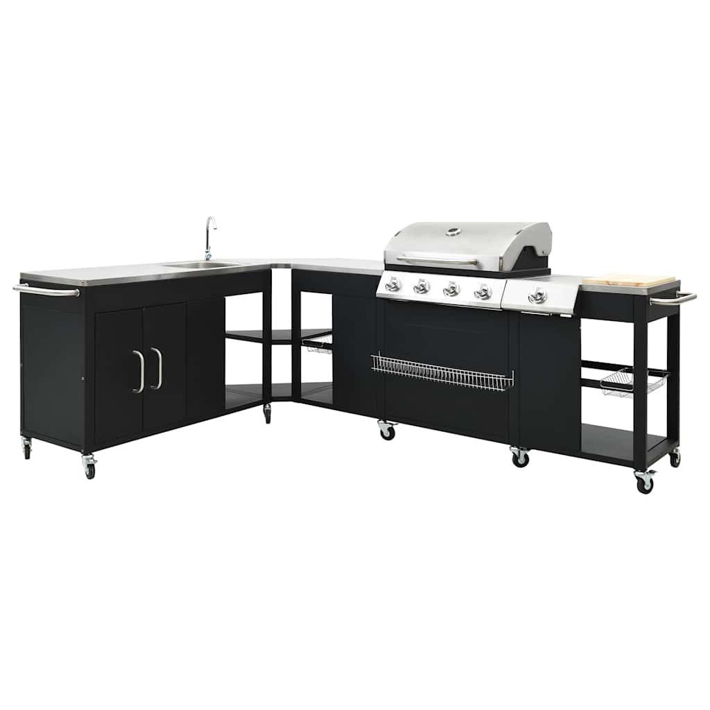 vidaXL Gasgrill, Gasgrill-Set 4+1 HOEK DE & AT Modell