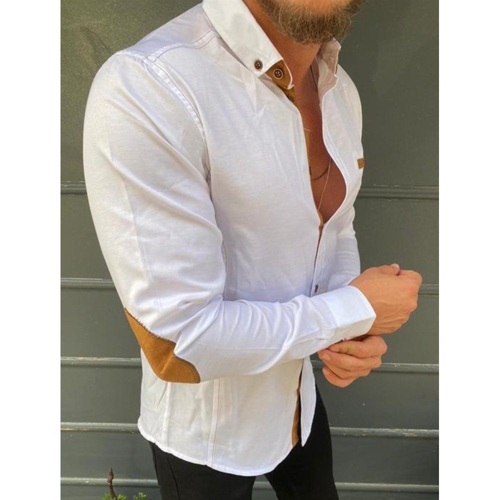 Megaman Jeans Langarmhemd Herren Langarmhemd elegant und sportlich Premium – Bild 2 von 2