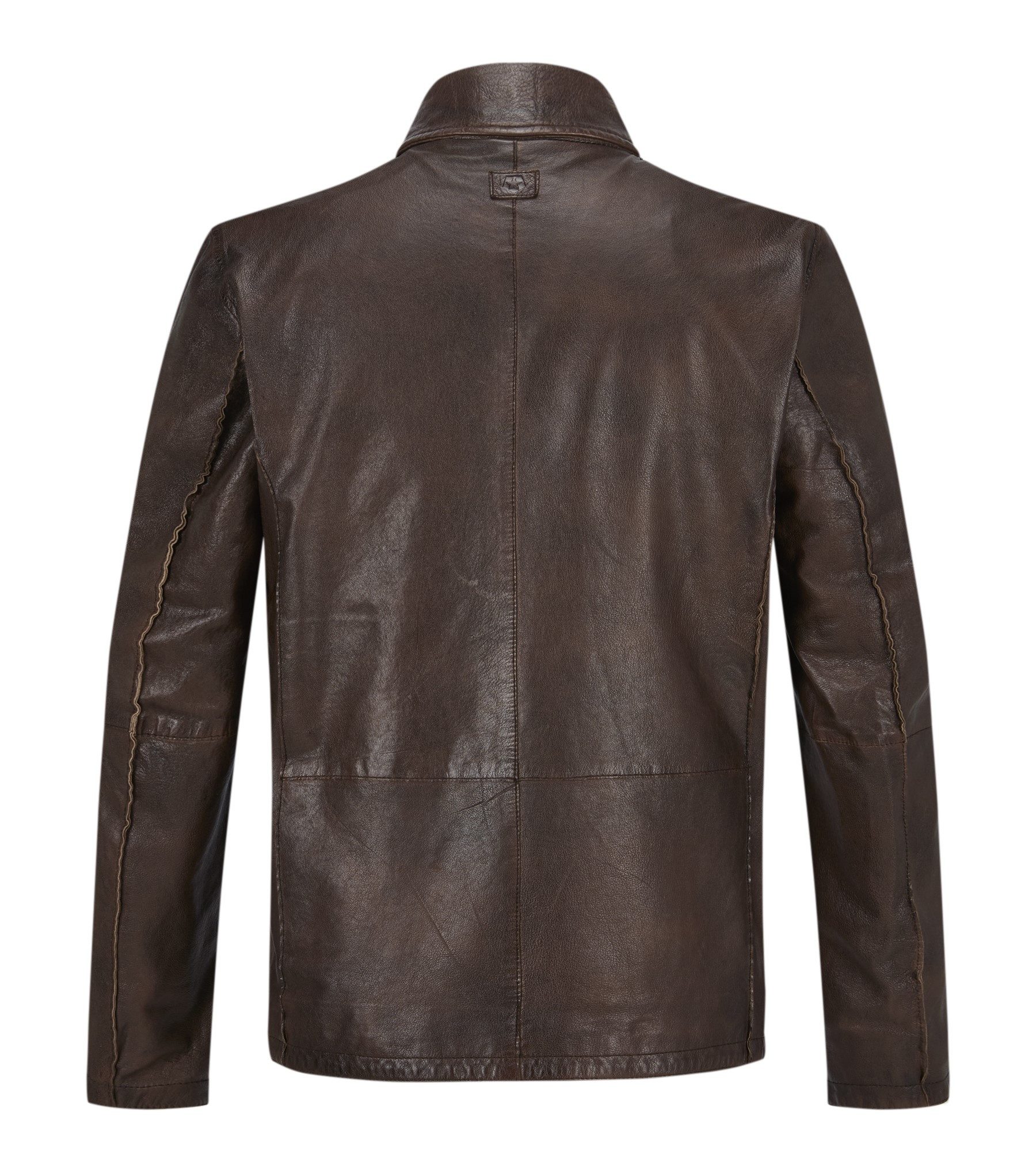 Milestone Lederjacke MSHampton aus planzlich gegerbtem Lammleder mit Knopfleiste